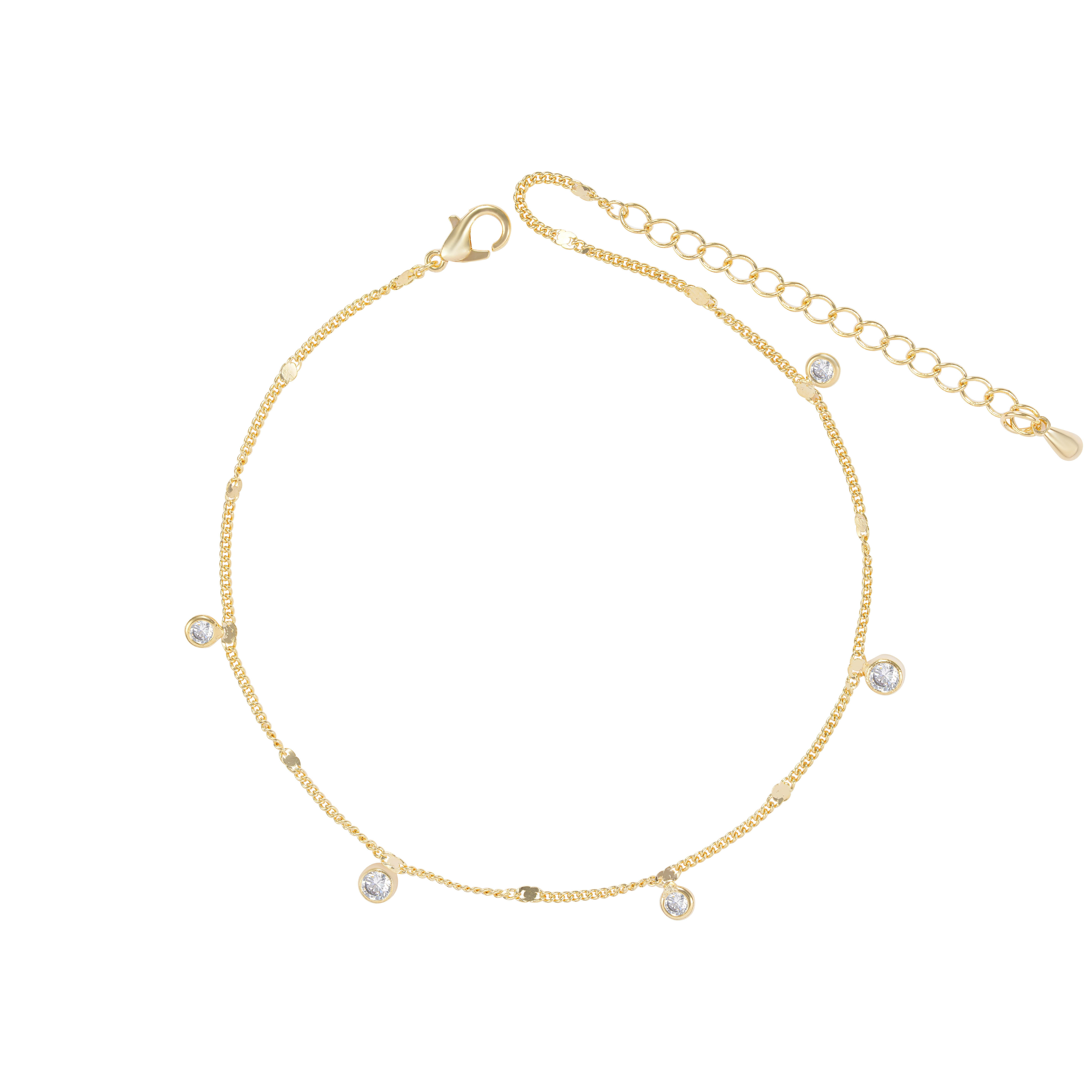 Gold Toned Chain Anklet   image 0