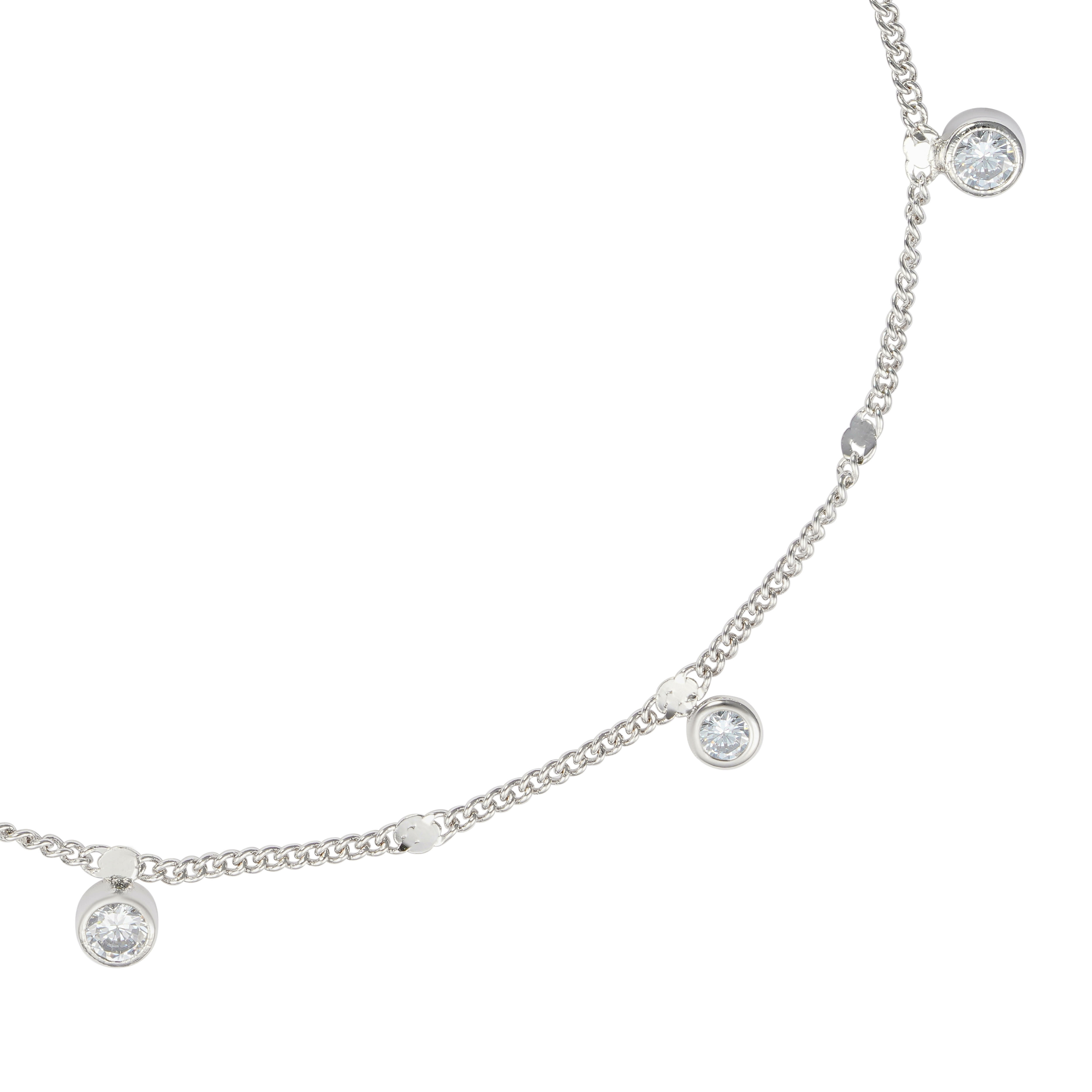 Silver Toned Chain Anklet   image 1