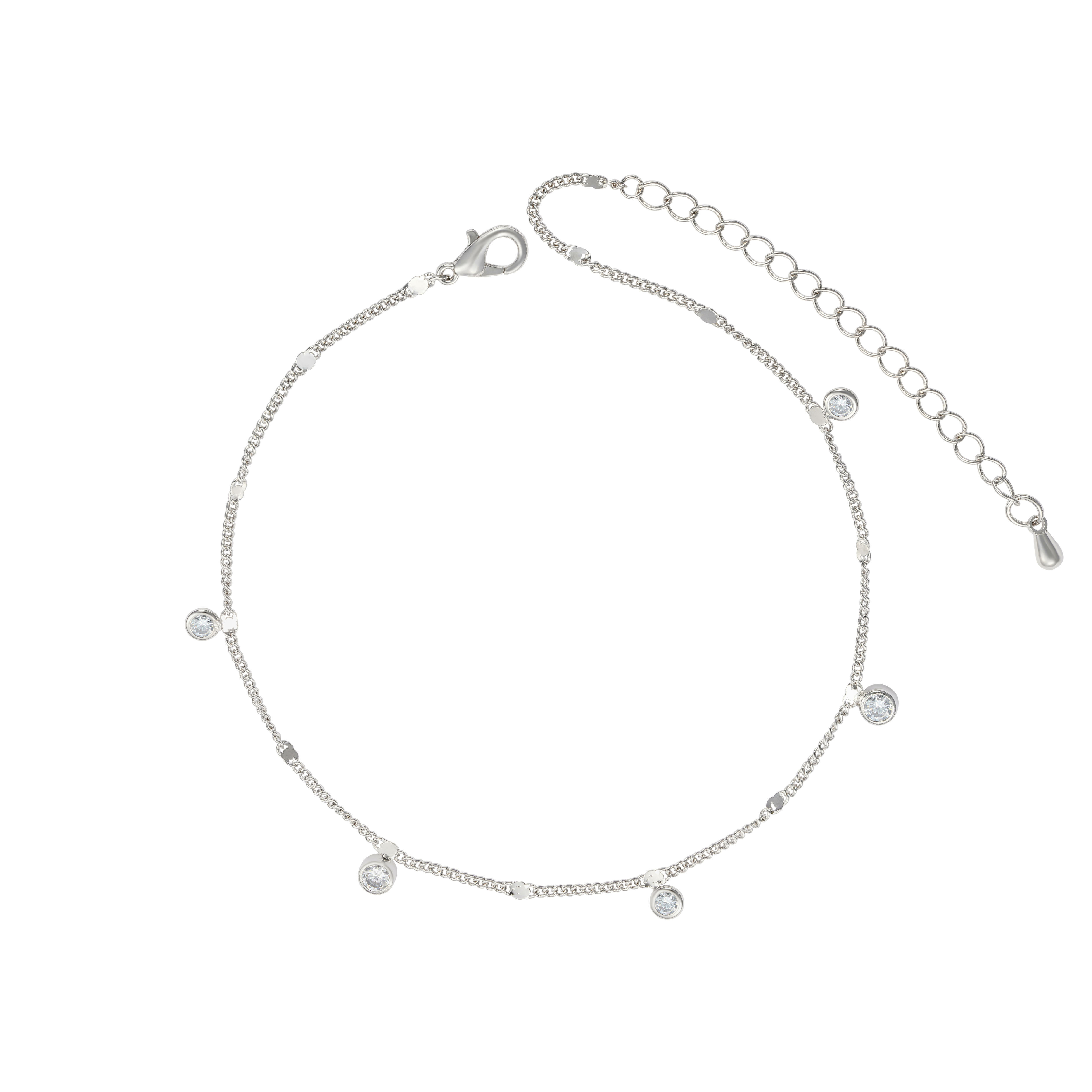 Silver Toned Chain Anklet   image 0
