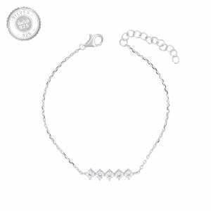 925K Sterling Silver Solitaire Bracelet image 0
