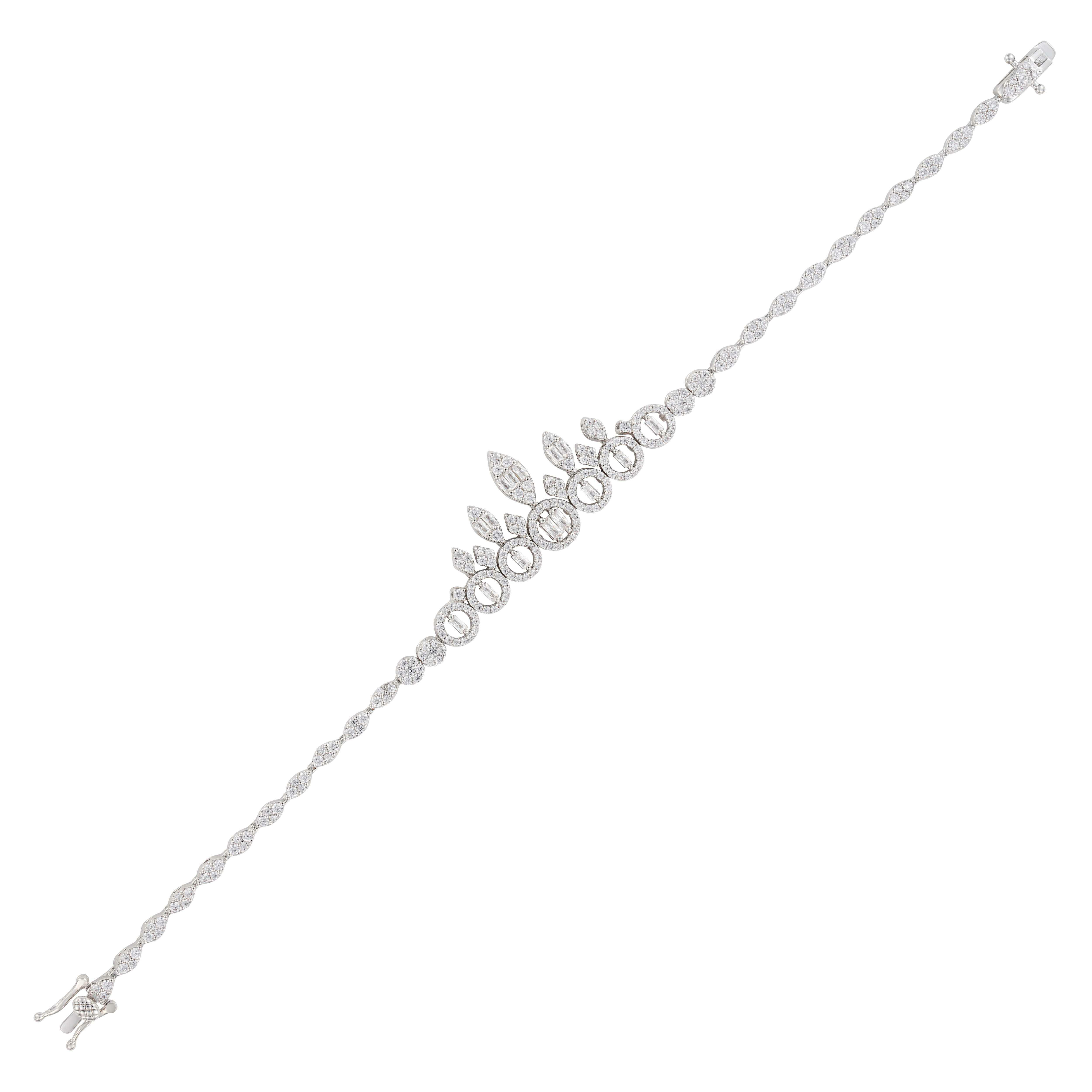 Silver Toned Marquise Bracelet image 0