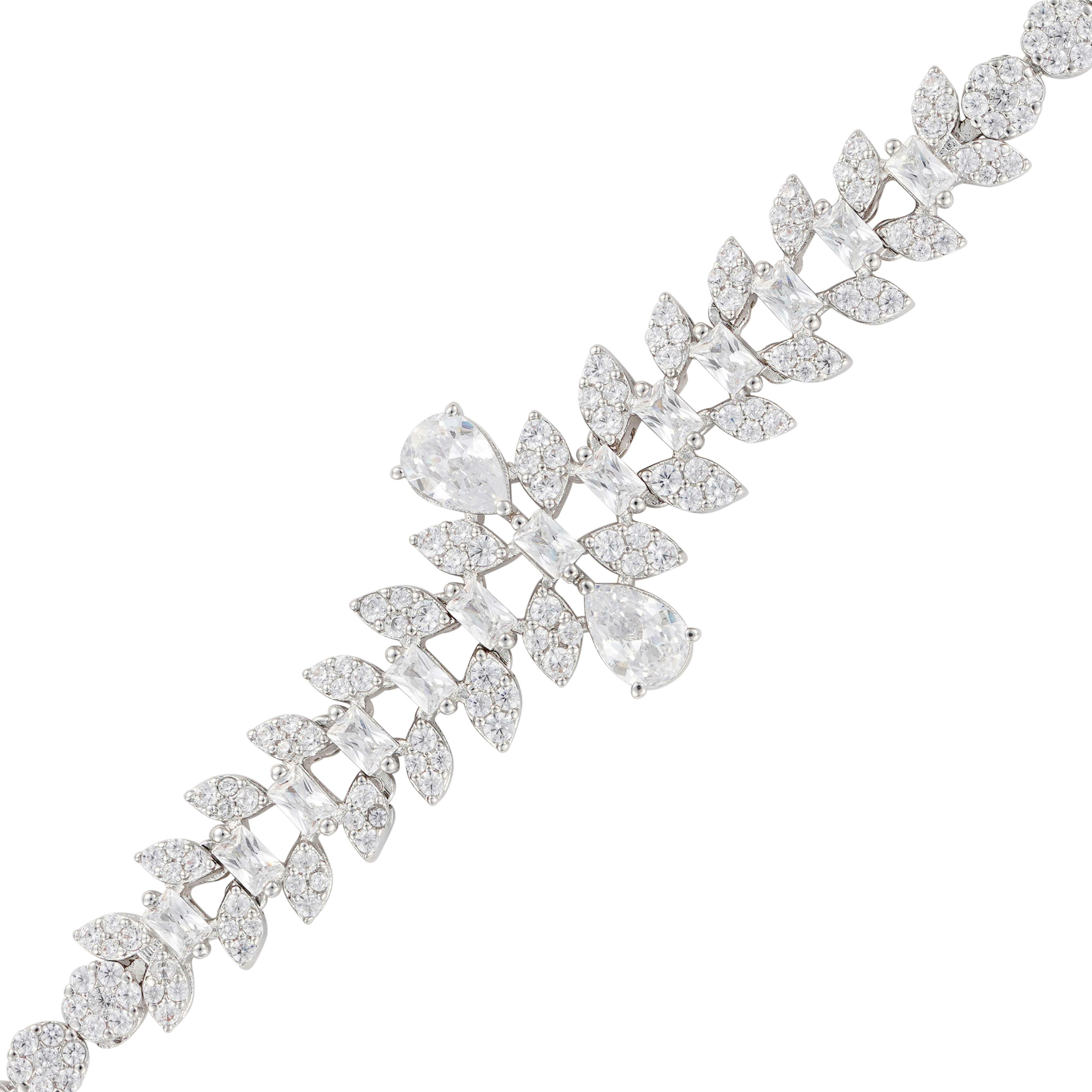 Silver Toned Flower Bracelet image 1