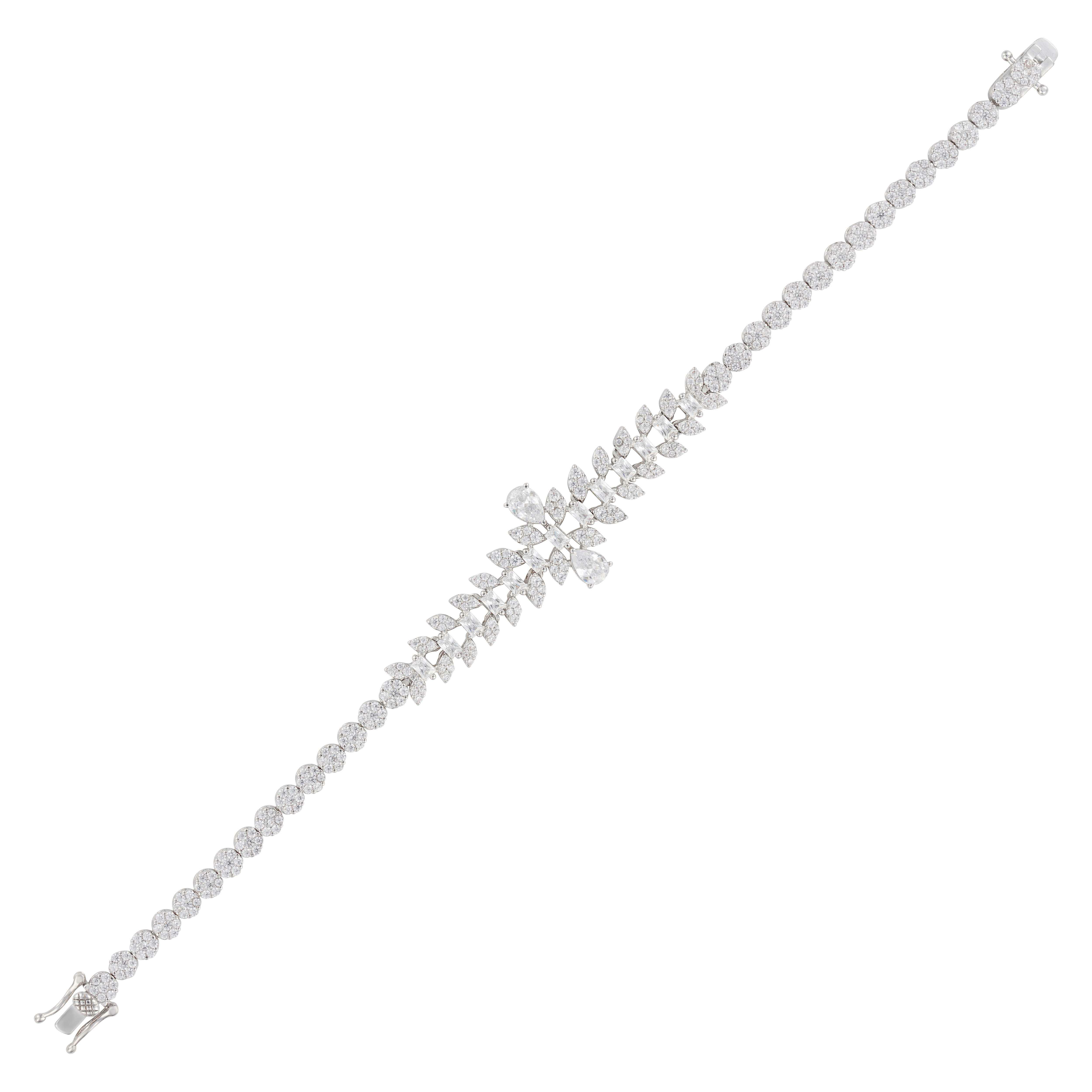 Silver Toned Flower Bracelet image 0