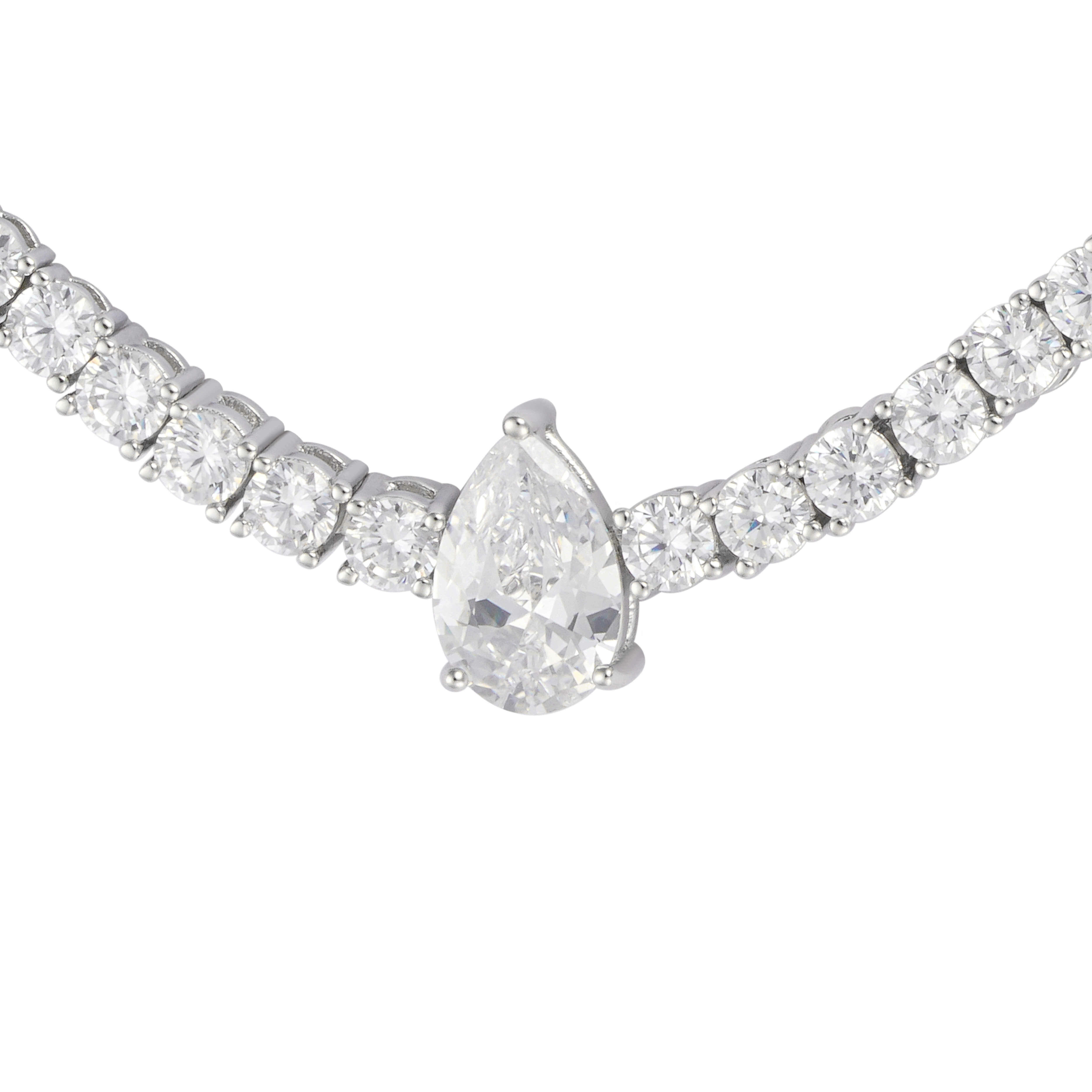 925K Silver Pear Bracelet image 1