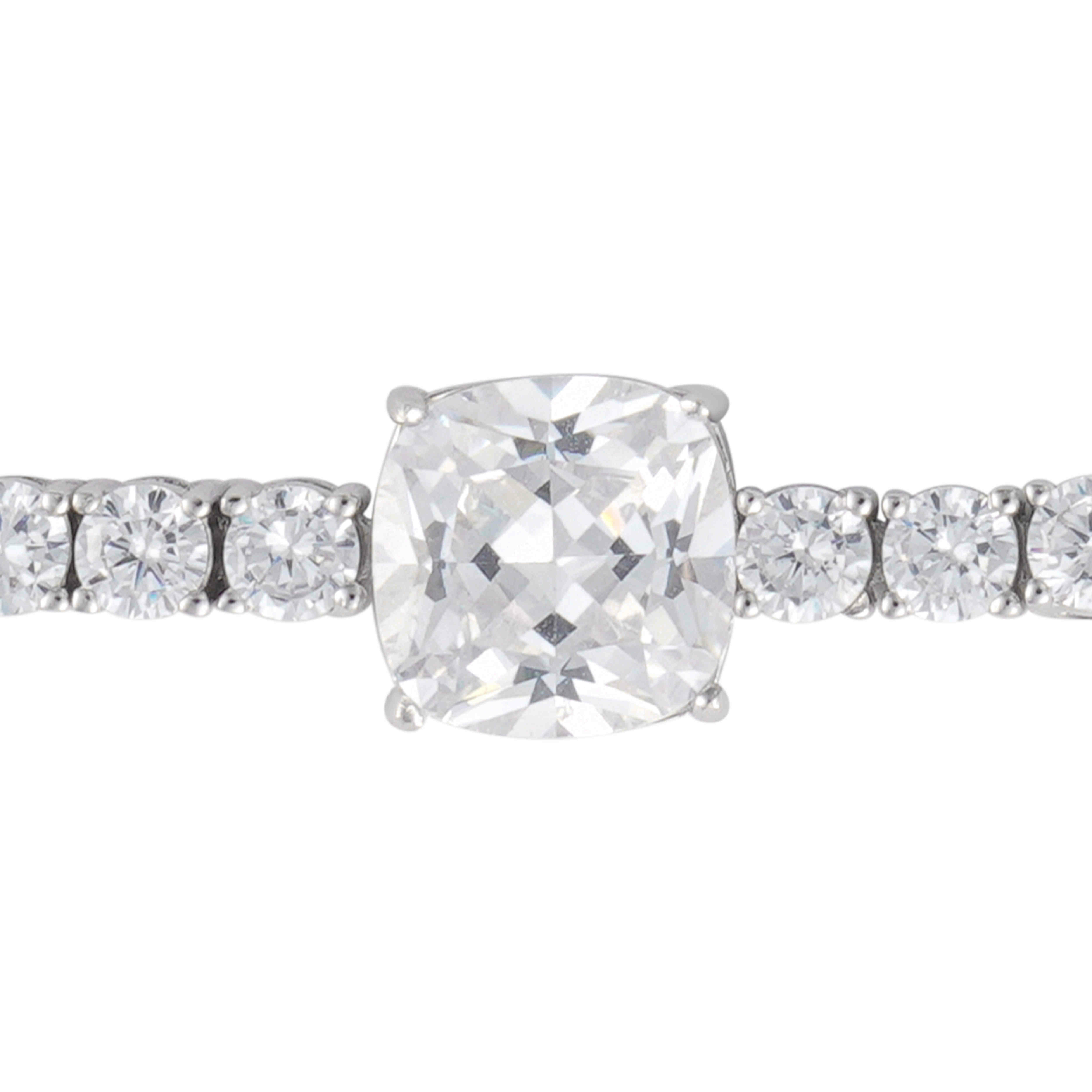 925K Silver Asscher Bracelet image 2