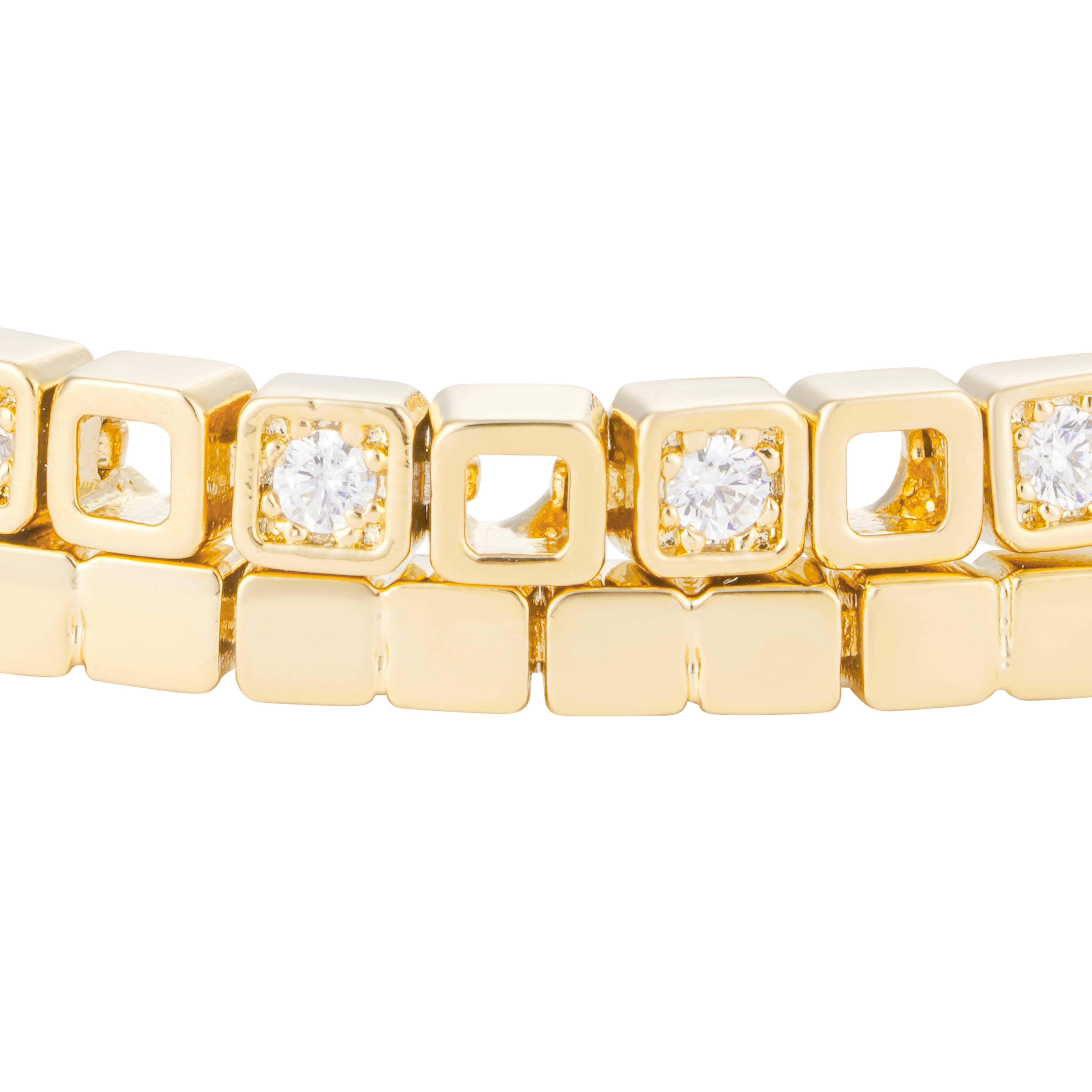 Gold Toned Tennis Bracelet  image 2