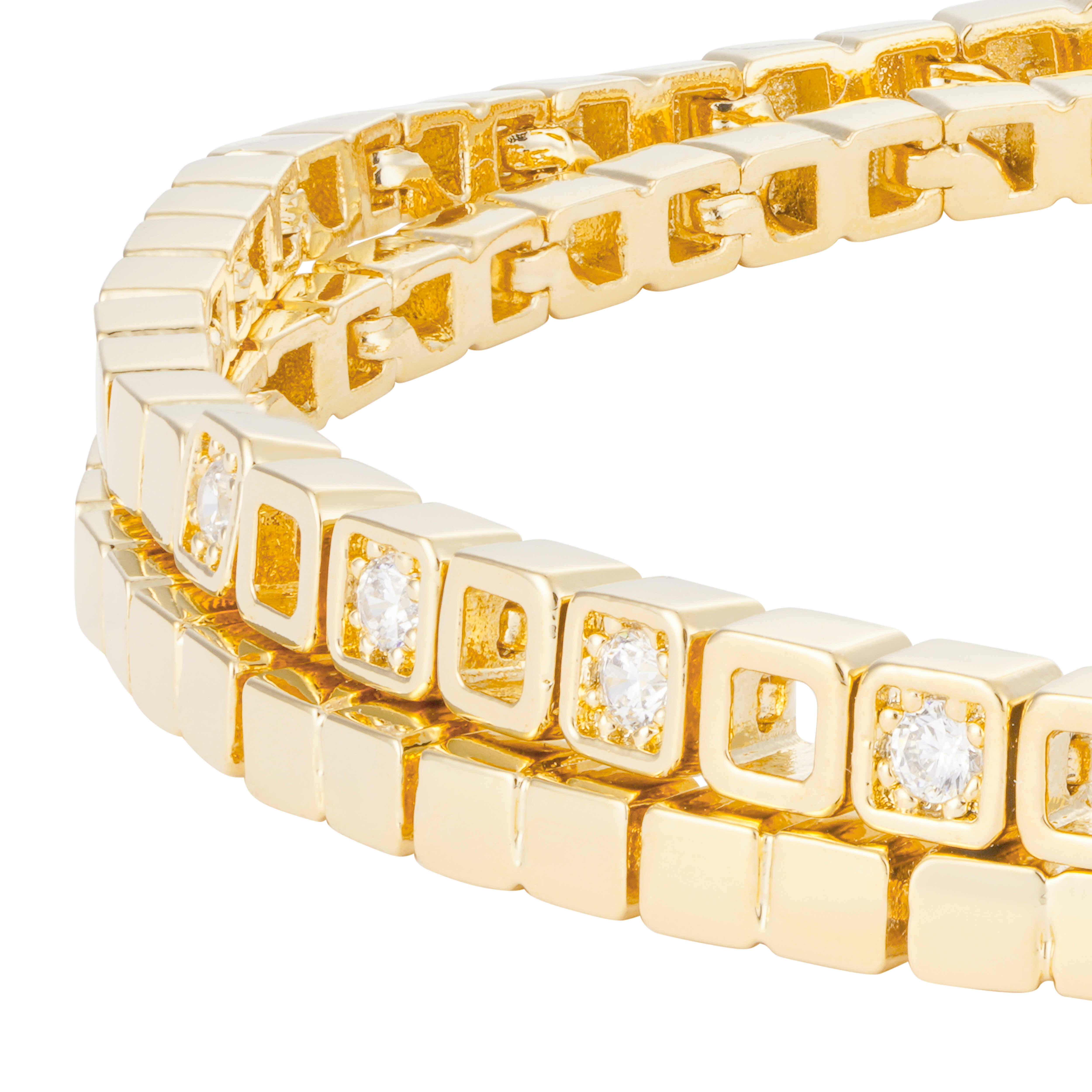 Gold Toned Tennis Bracelet  image 3