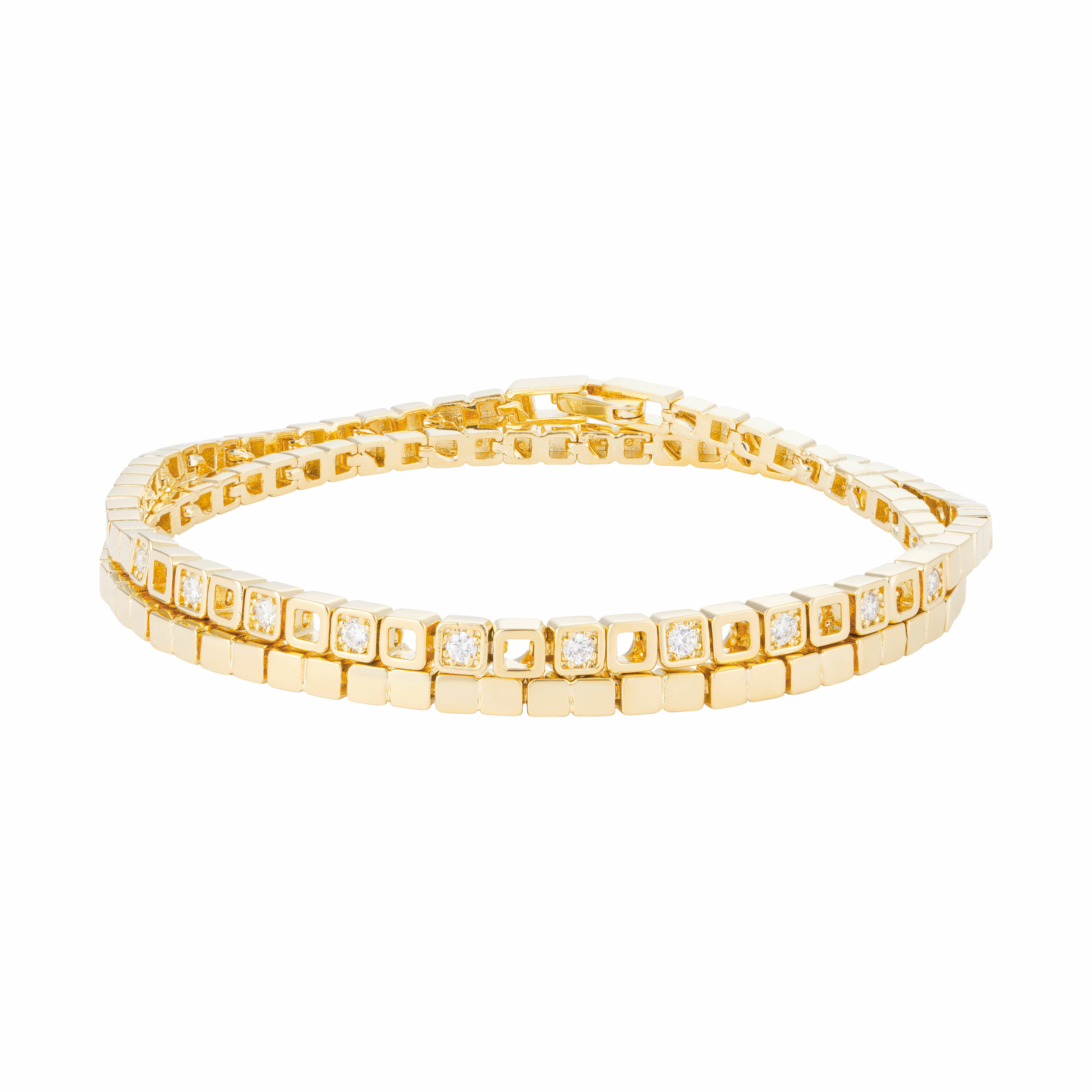 Gold Toned Tennis Bracelet  image 1