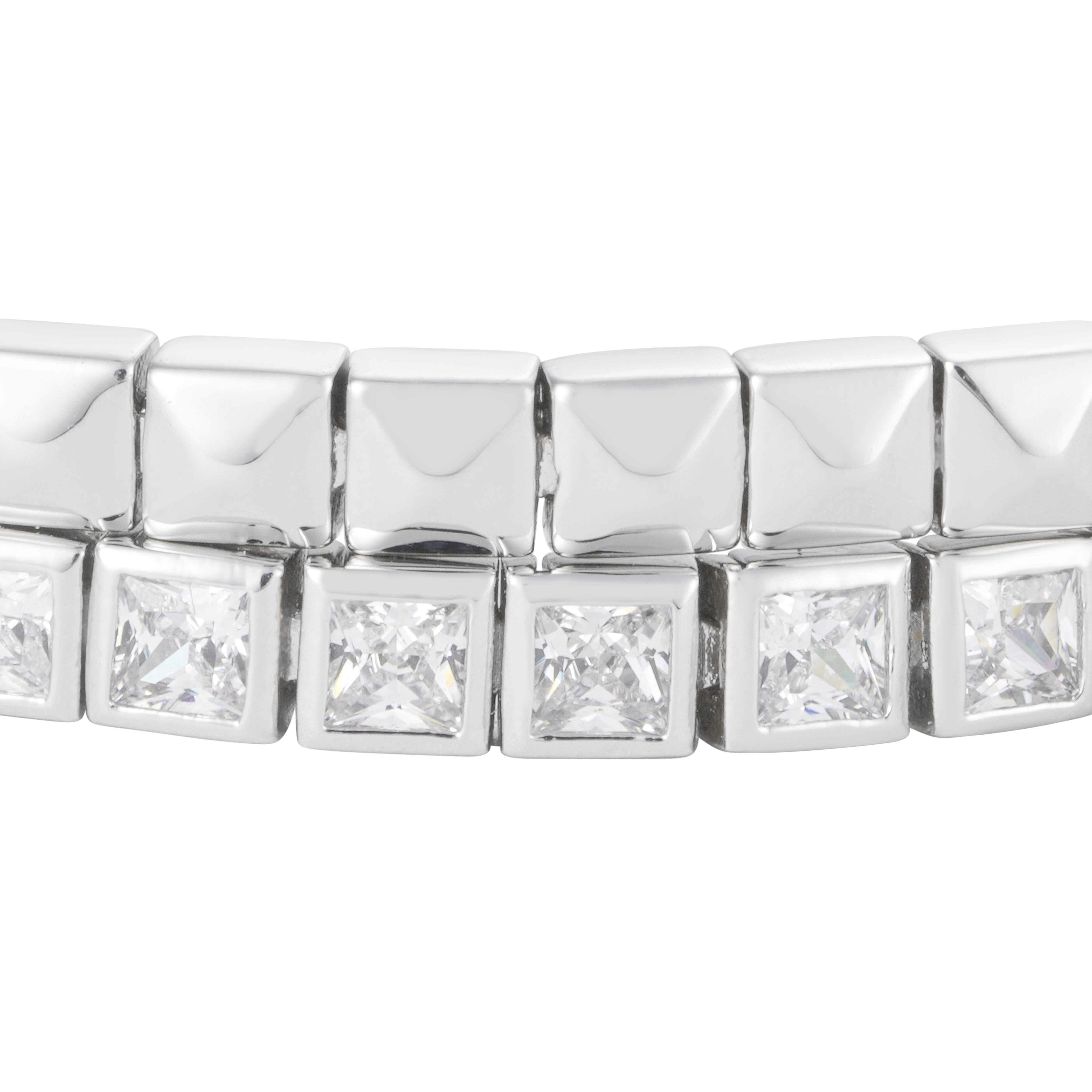Silver Toned Double Line Bracelet image 1