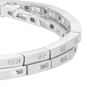 Silver Toned Double Line Bracelet image 2