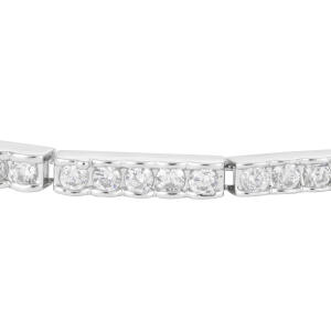 Silver Toned Tennis Bracelet image 1