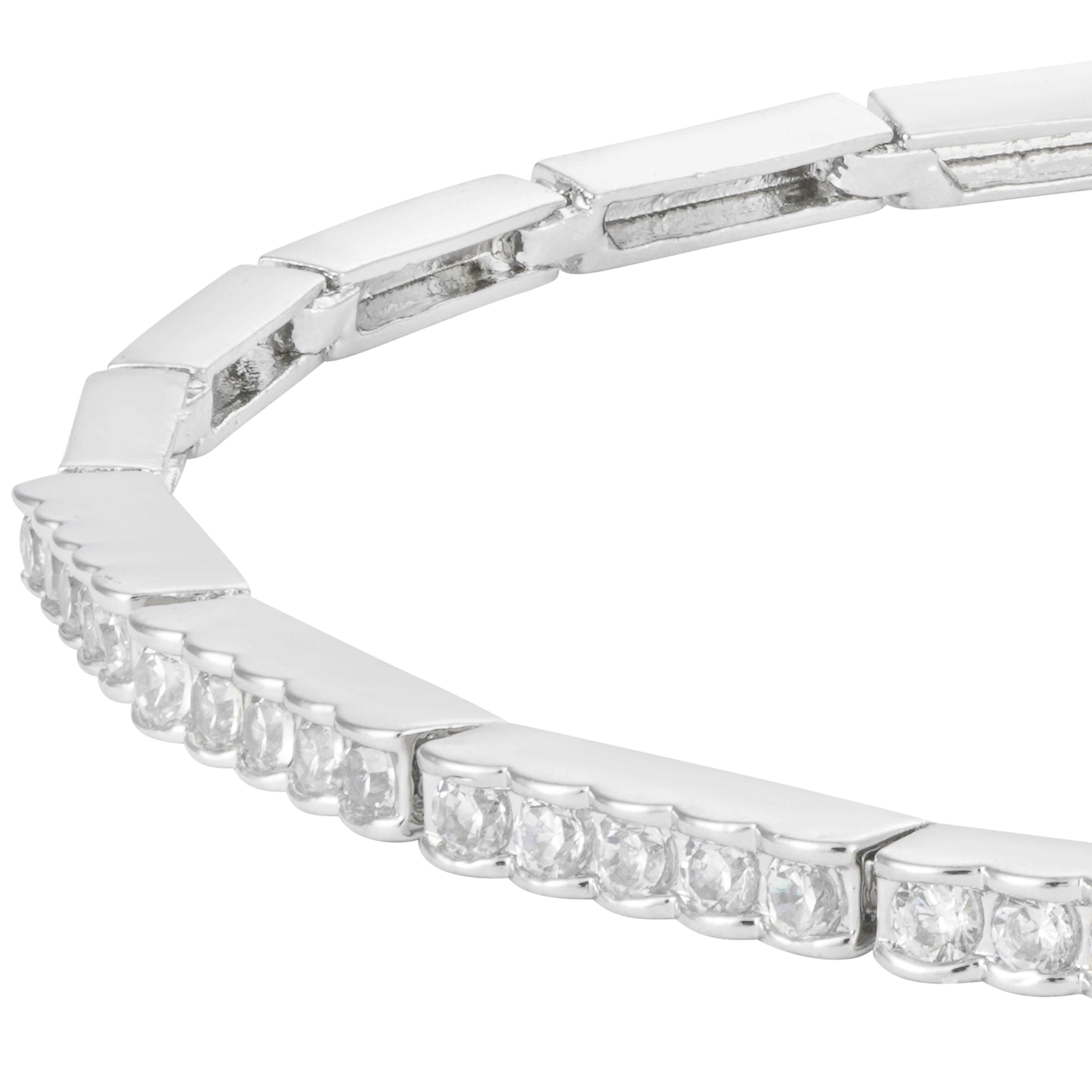 Silver Toned Tennis Bracelet image 2