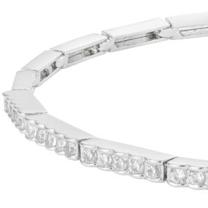 Silver Toned Tennis Bracelet image 2