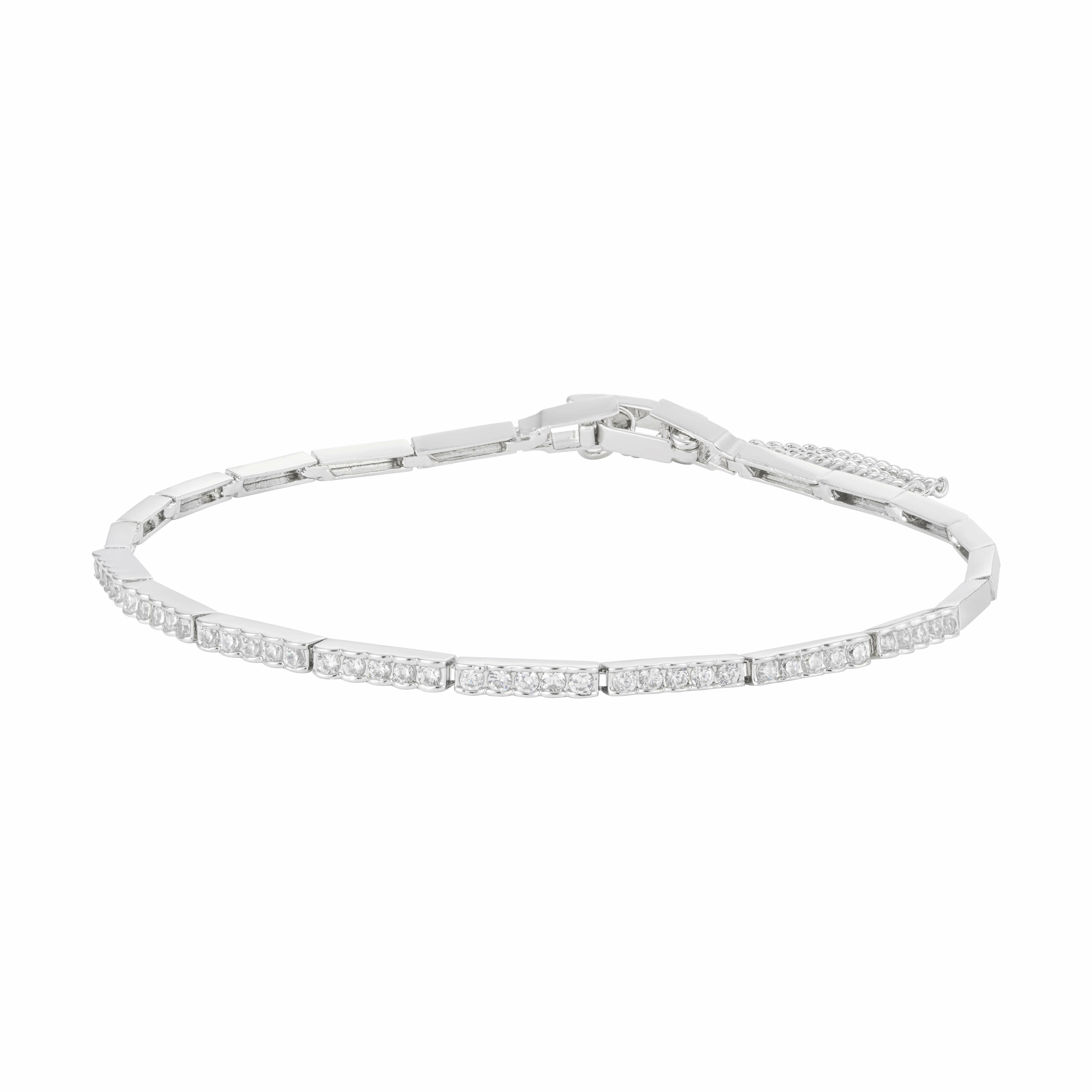 Silver Toned Tennis Bracelet image 0
