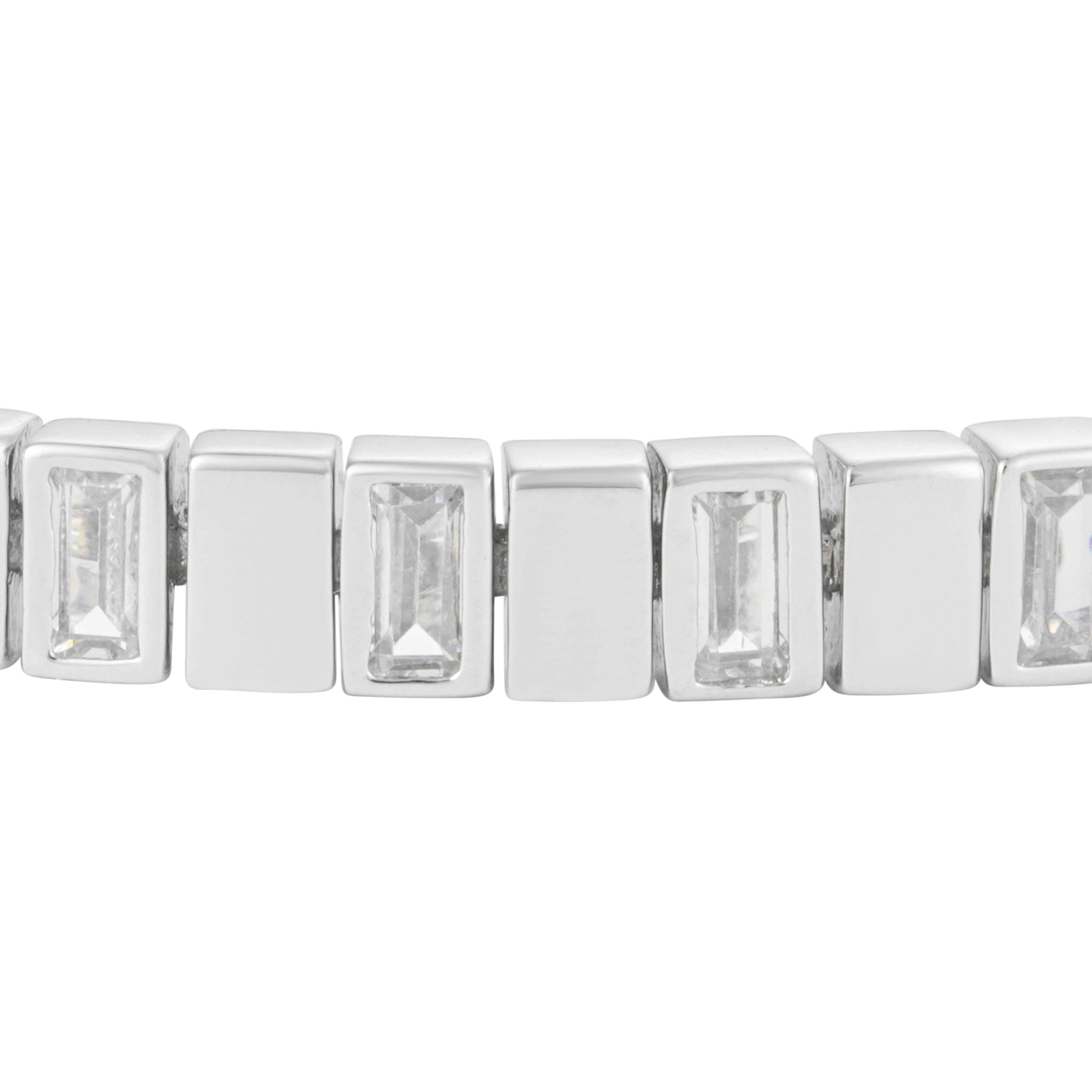 Silver Toned Tennis Bracelet image 1