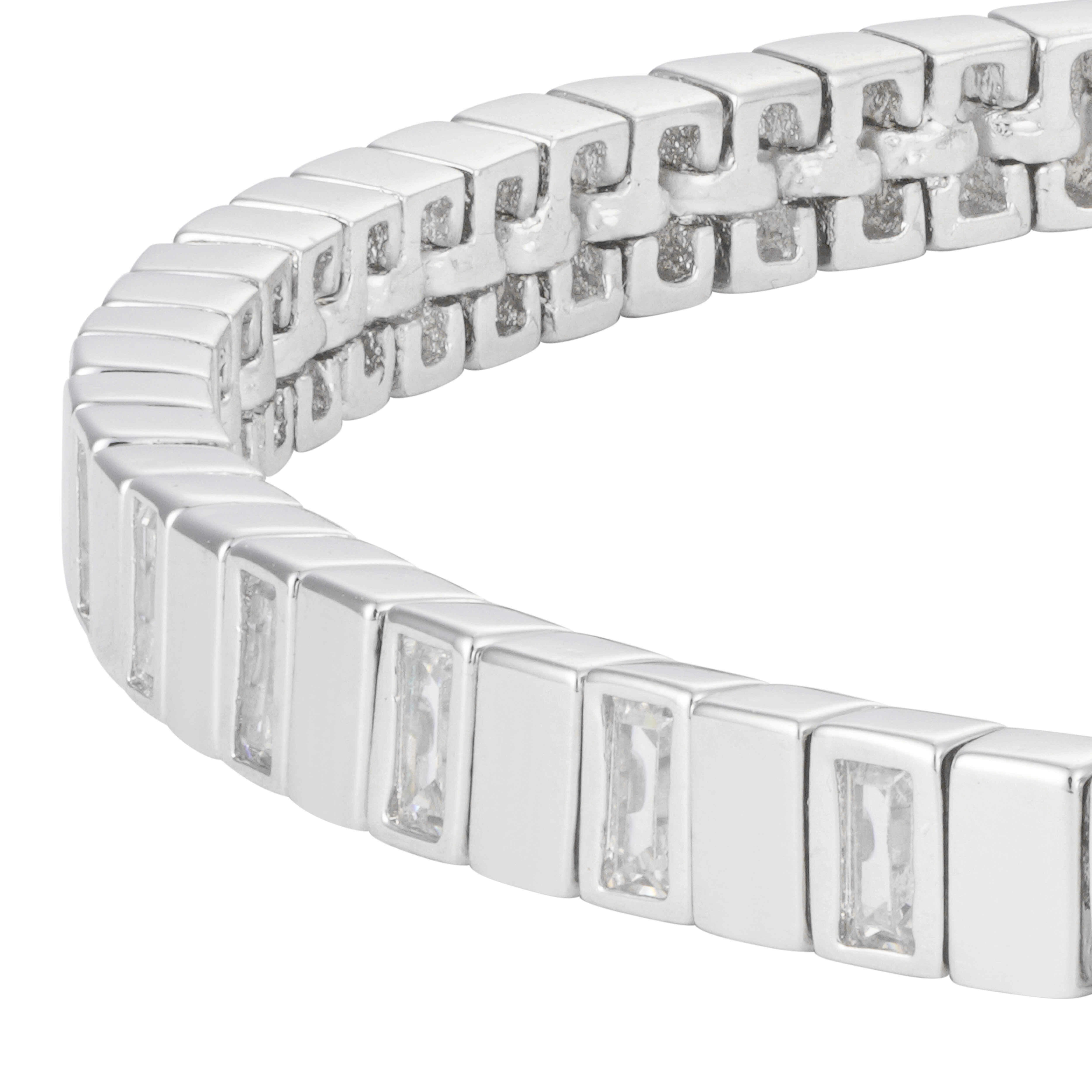 Silver Toned Tennis Bracelet image 2