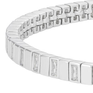 Silver Toned Tennis Bracelet image 2