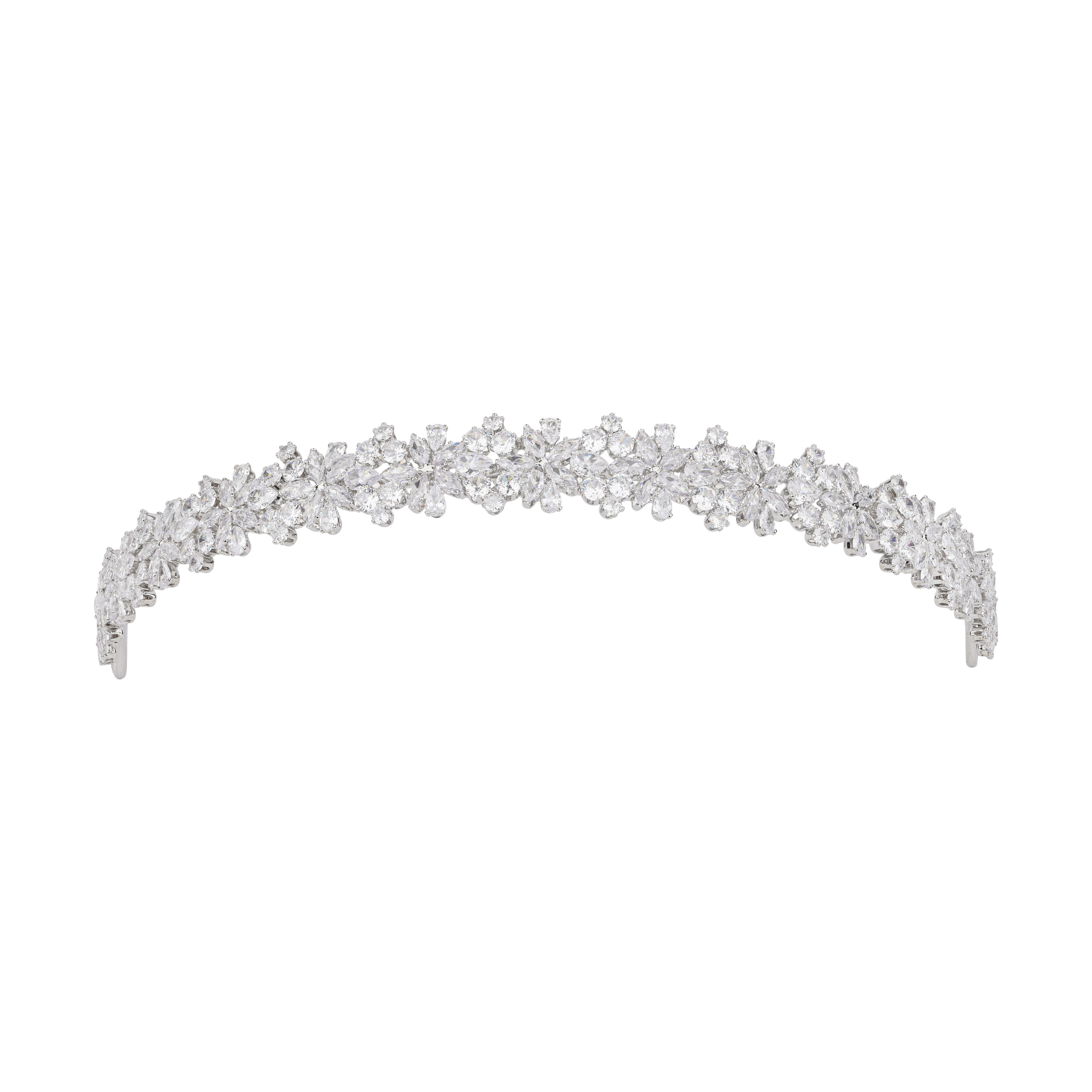 Silver Toned Flora Headpiece image 0