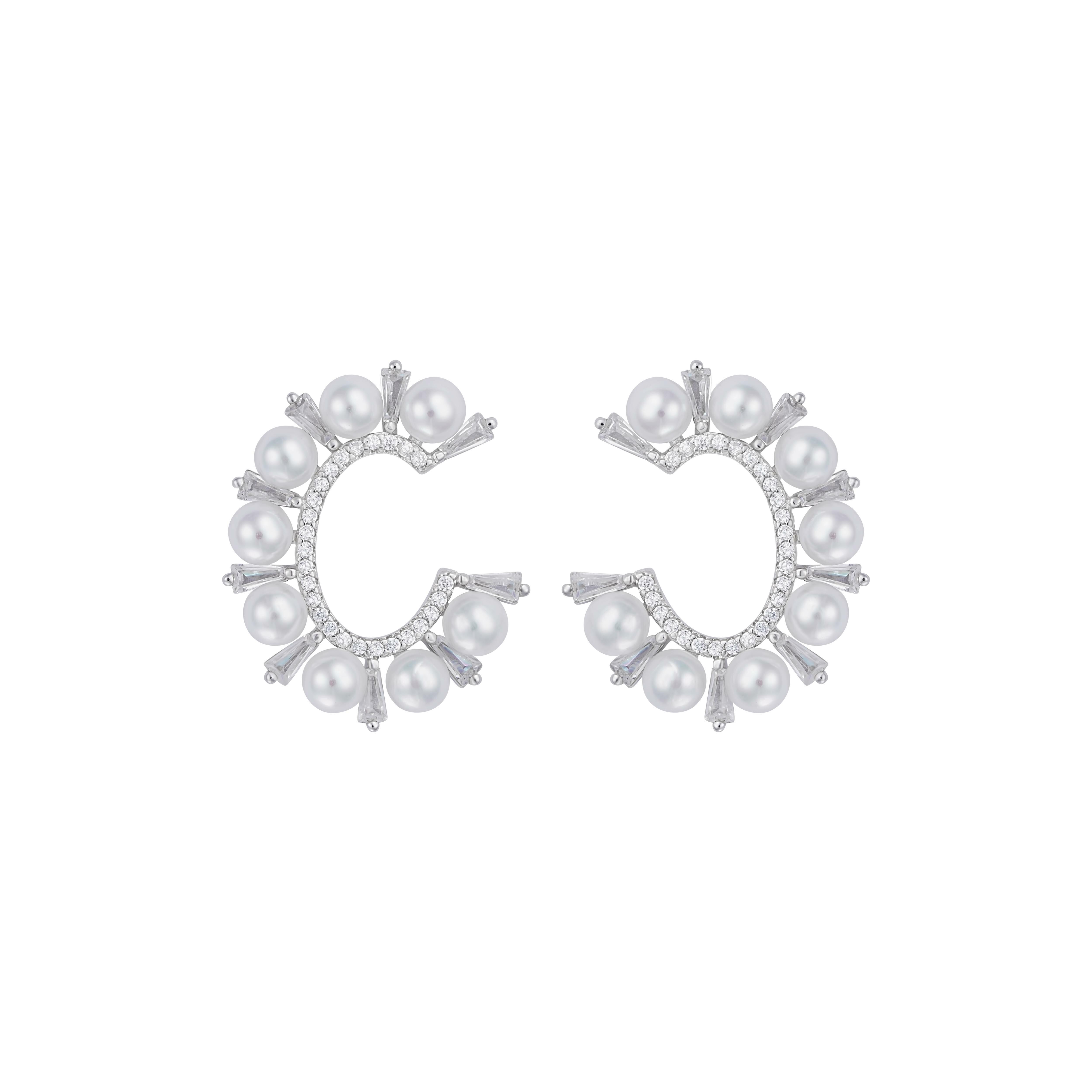 Pearl 925K Silver Earrings image 0