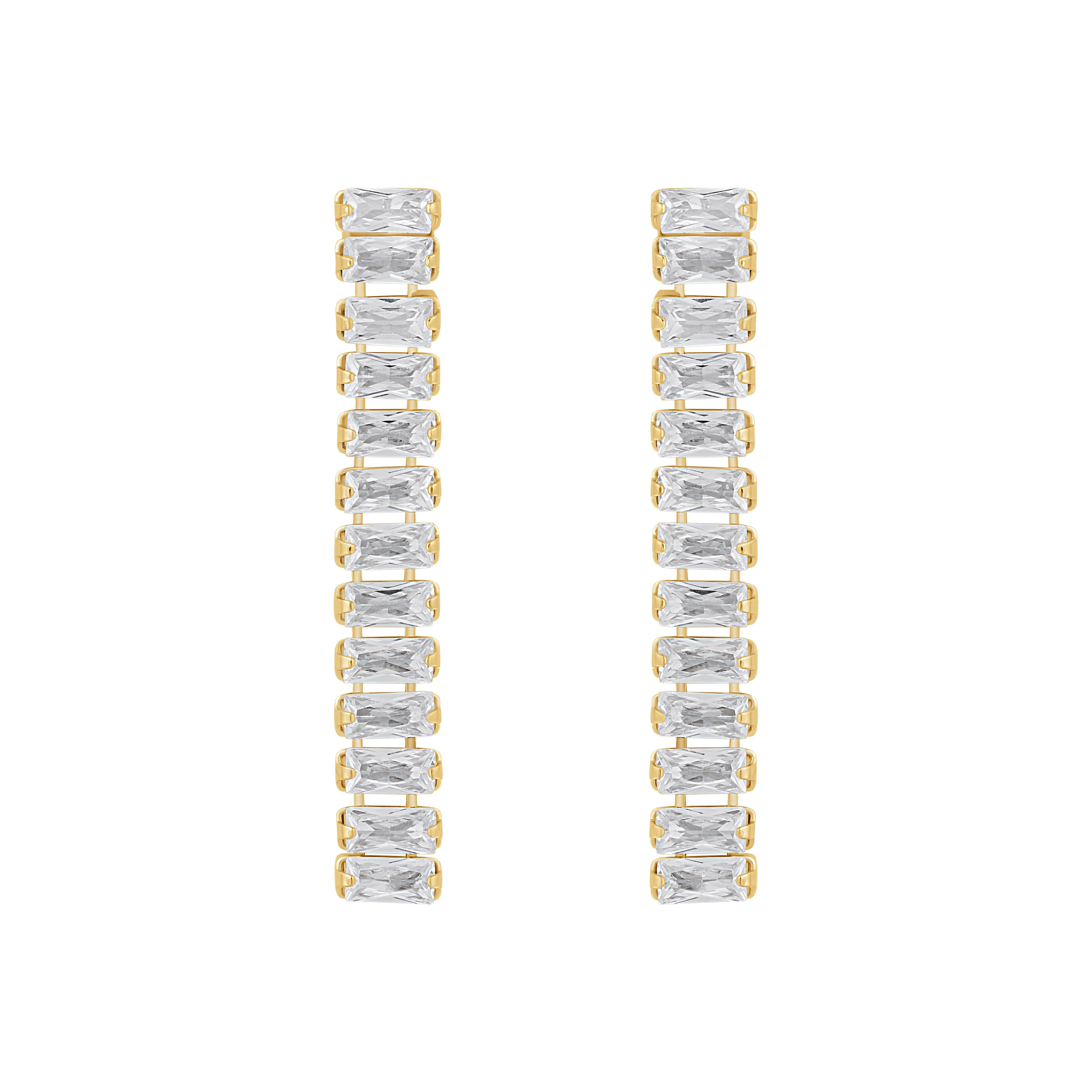 baguette Zircon Earrings image 0