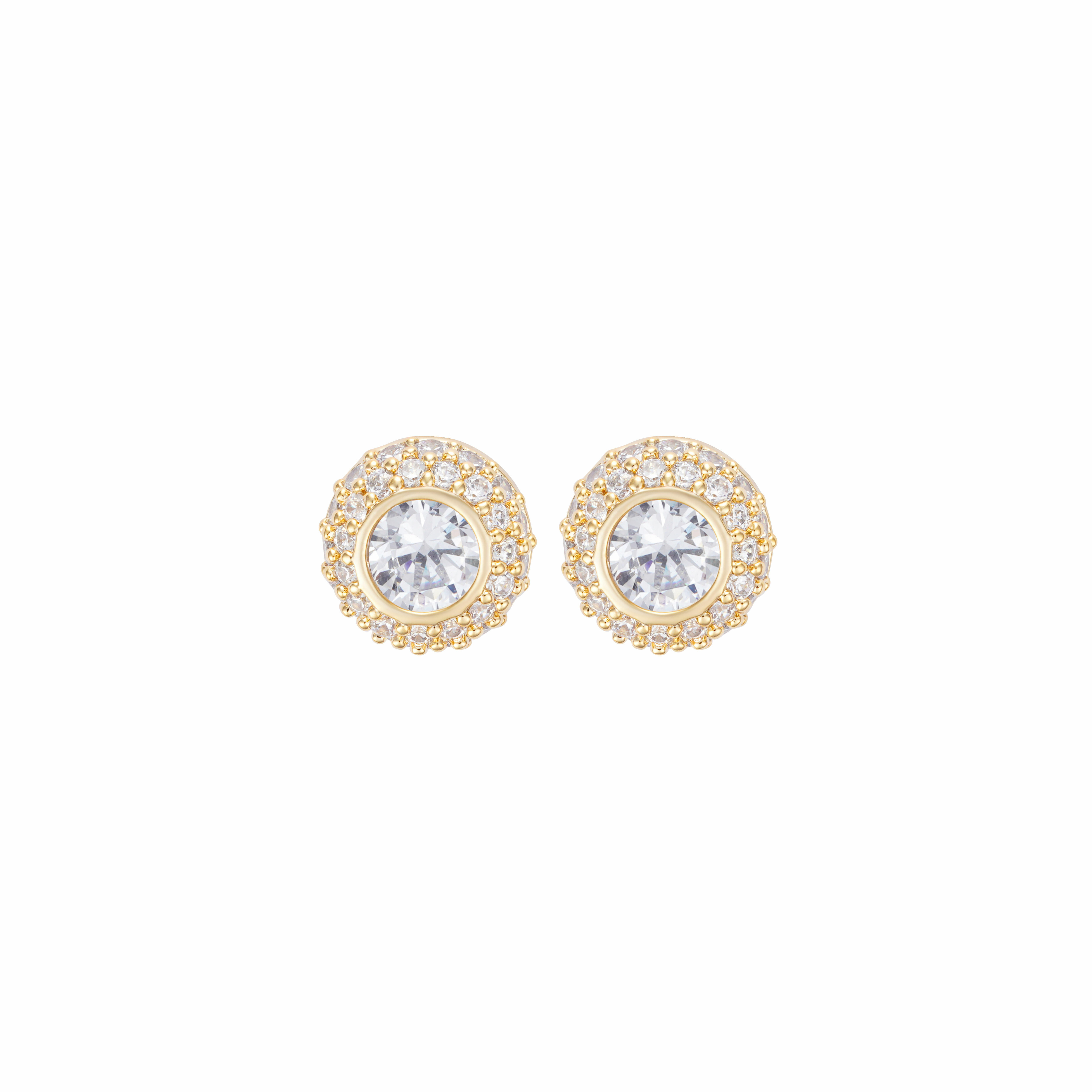 Gold Toned Sunrise Earrings image 0