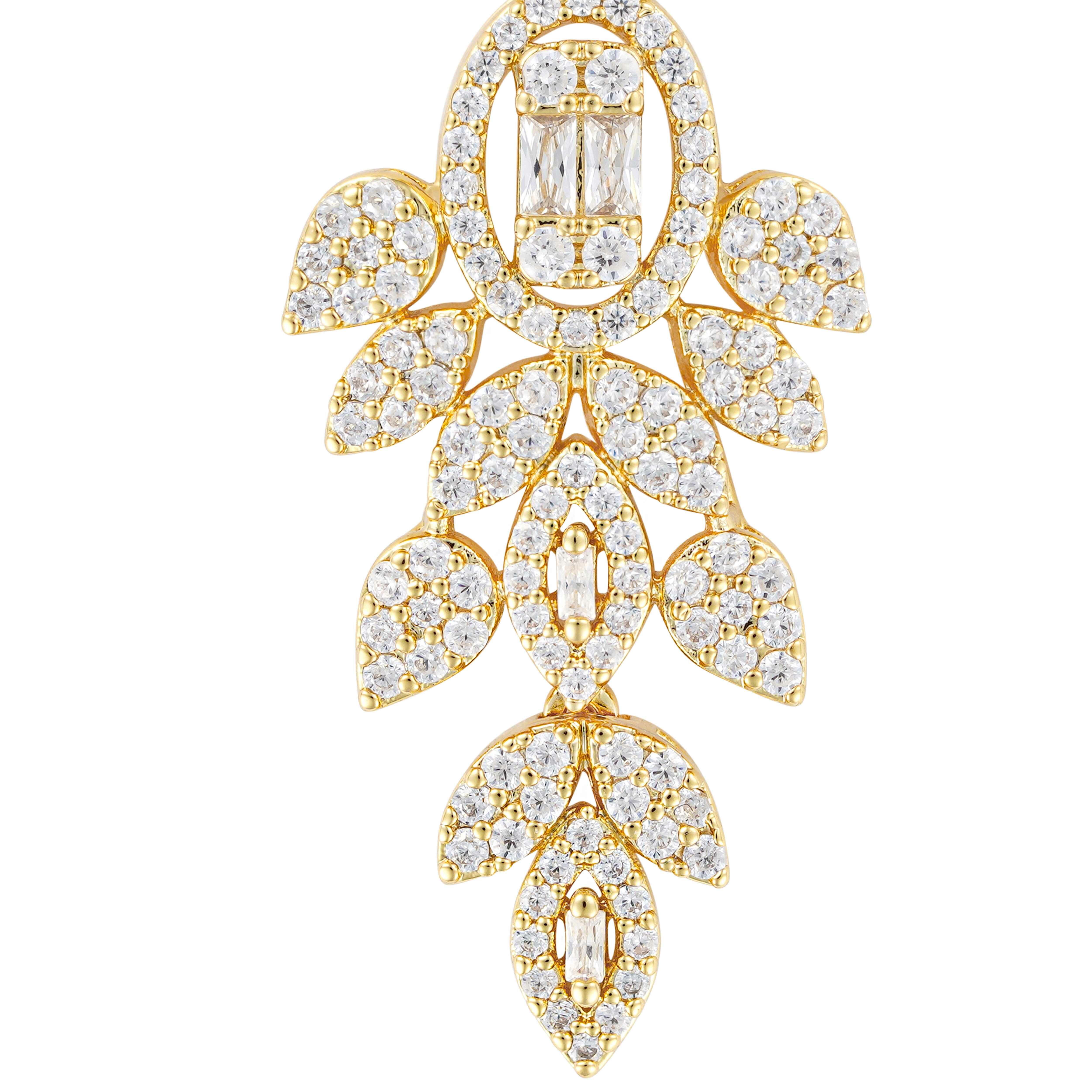 Crystal Marquise Gold Earrings image 1