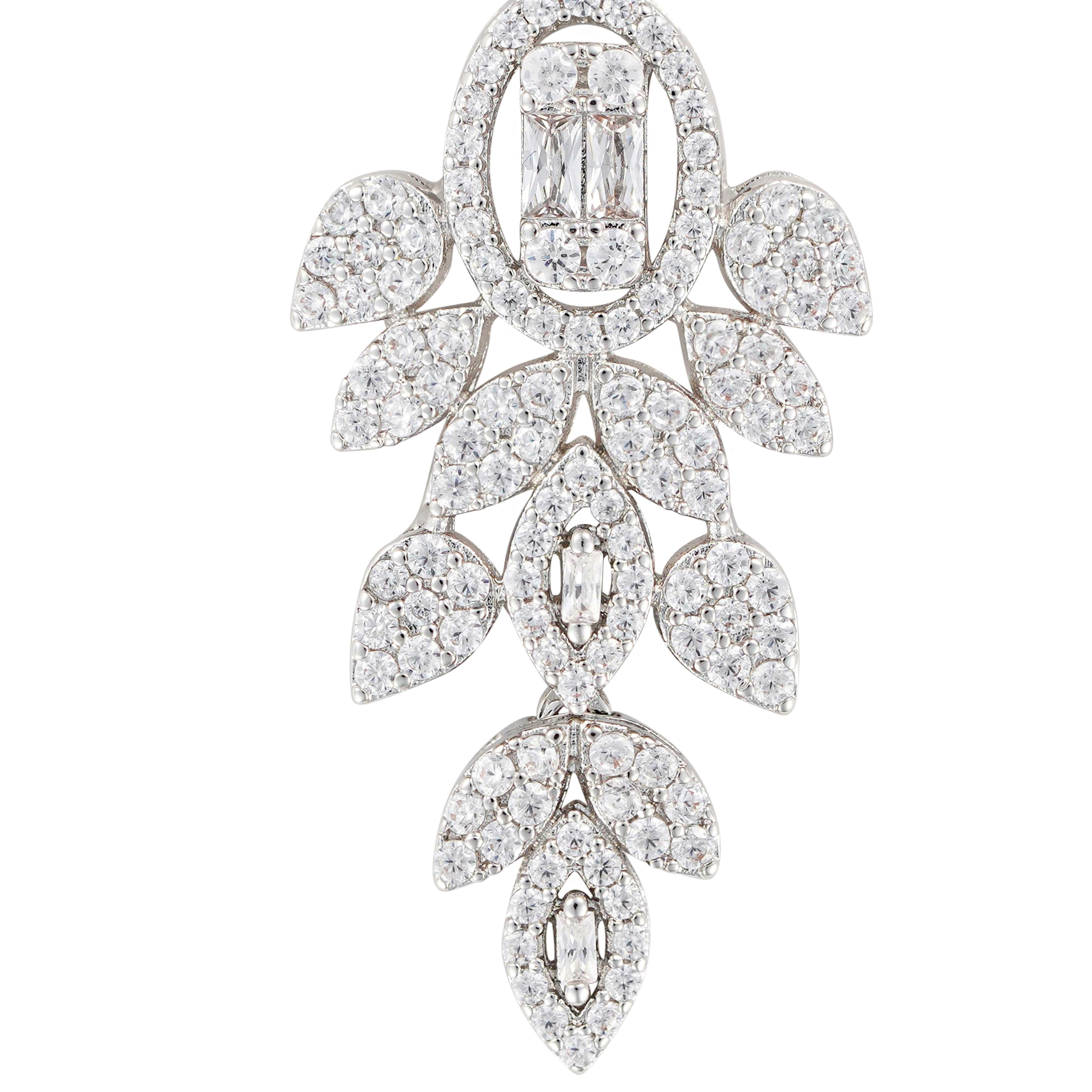 Crystal Marquise Silver Earrings image 1