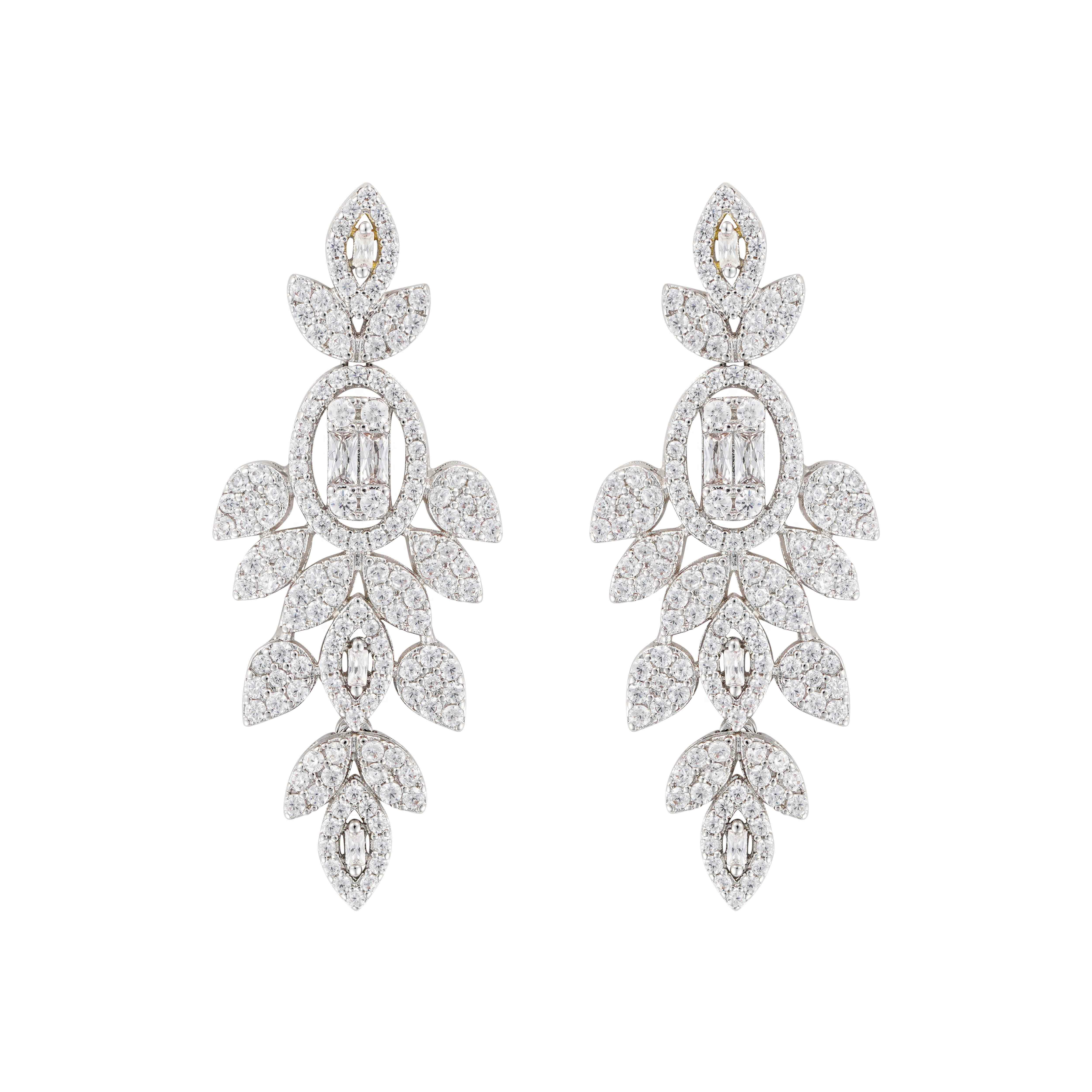 Crystal Marquise Silver Earrings image 0