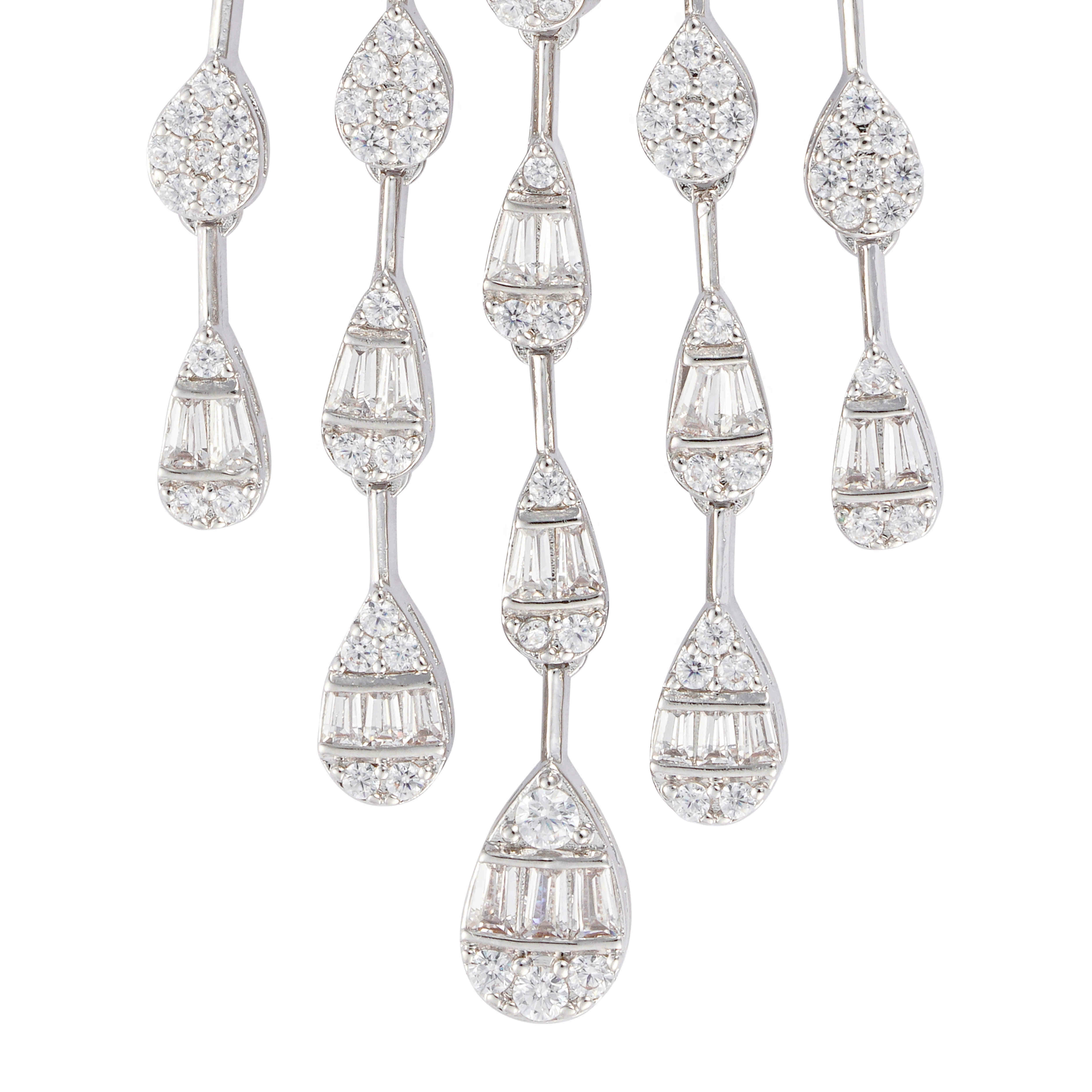 Silver Toned Flora Earrings image 2