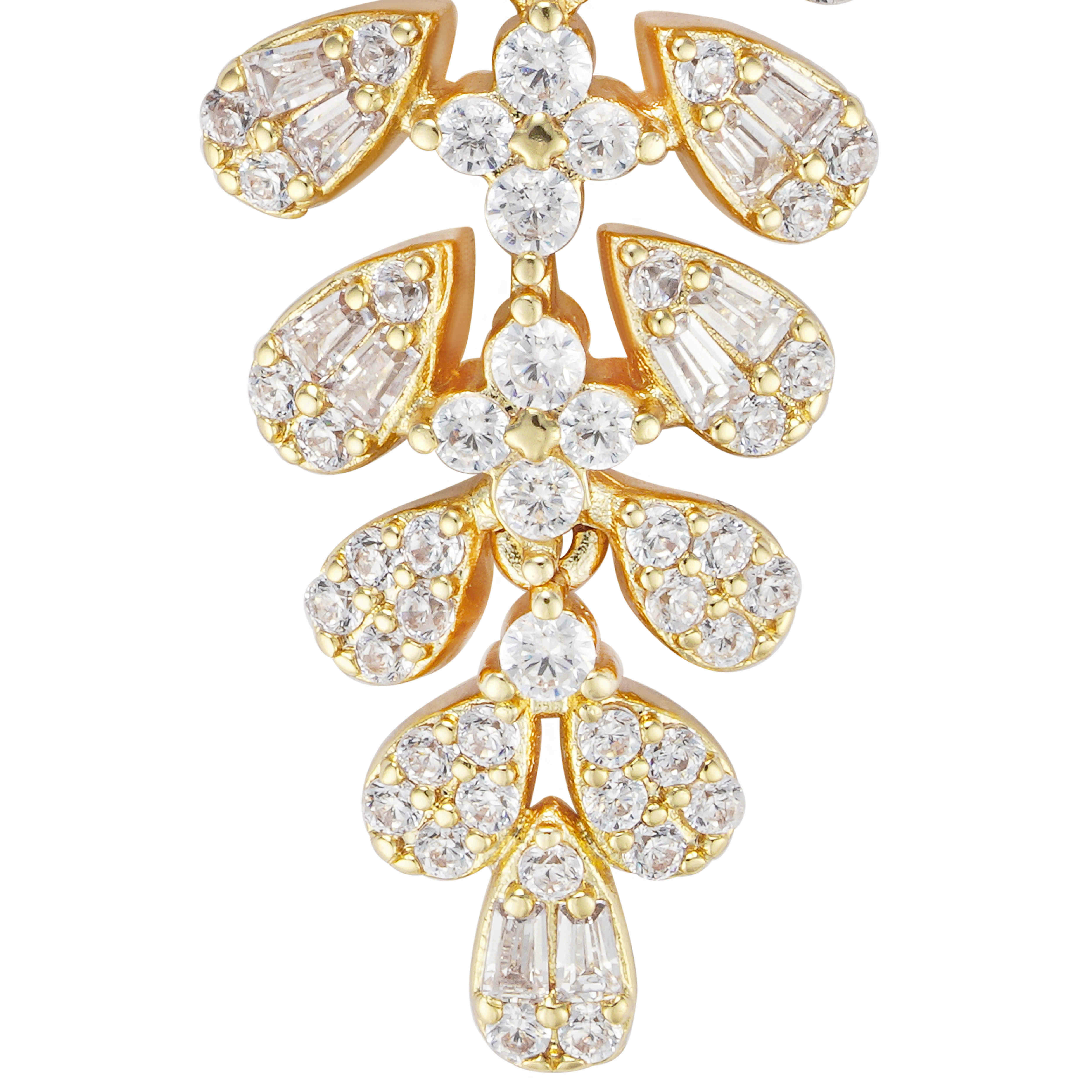 Gold Toned Flora Earrings image 1