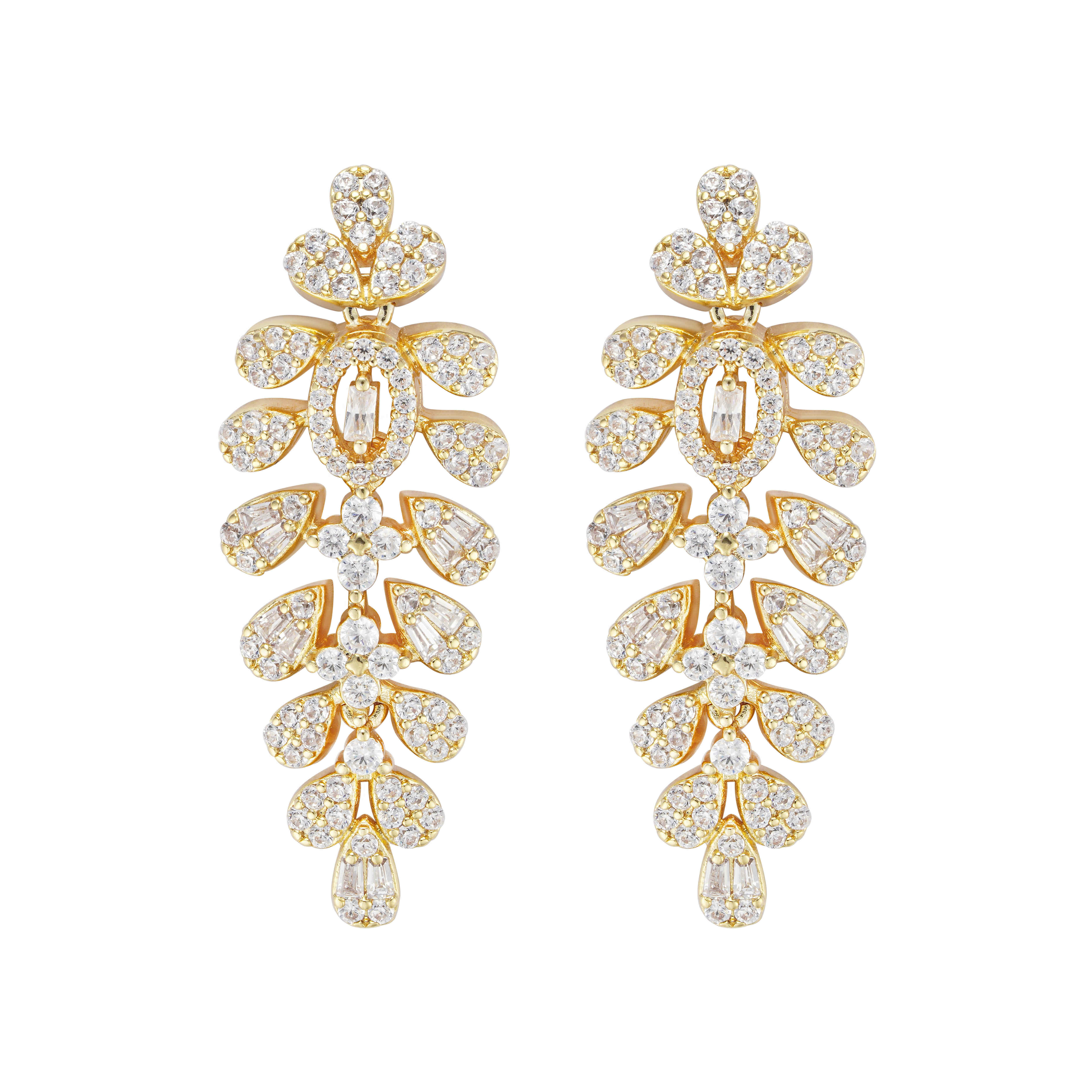 Gold Toned Flora Earrings image 0