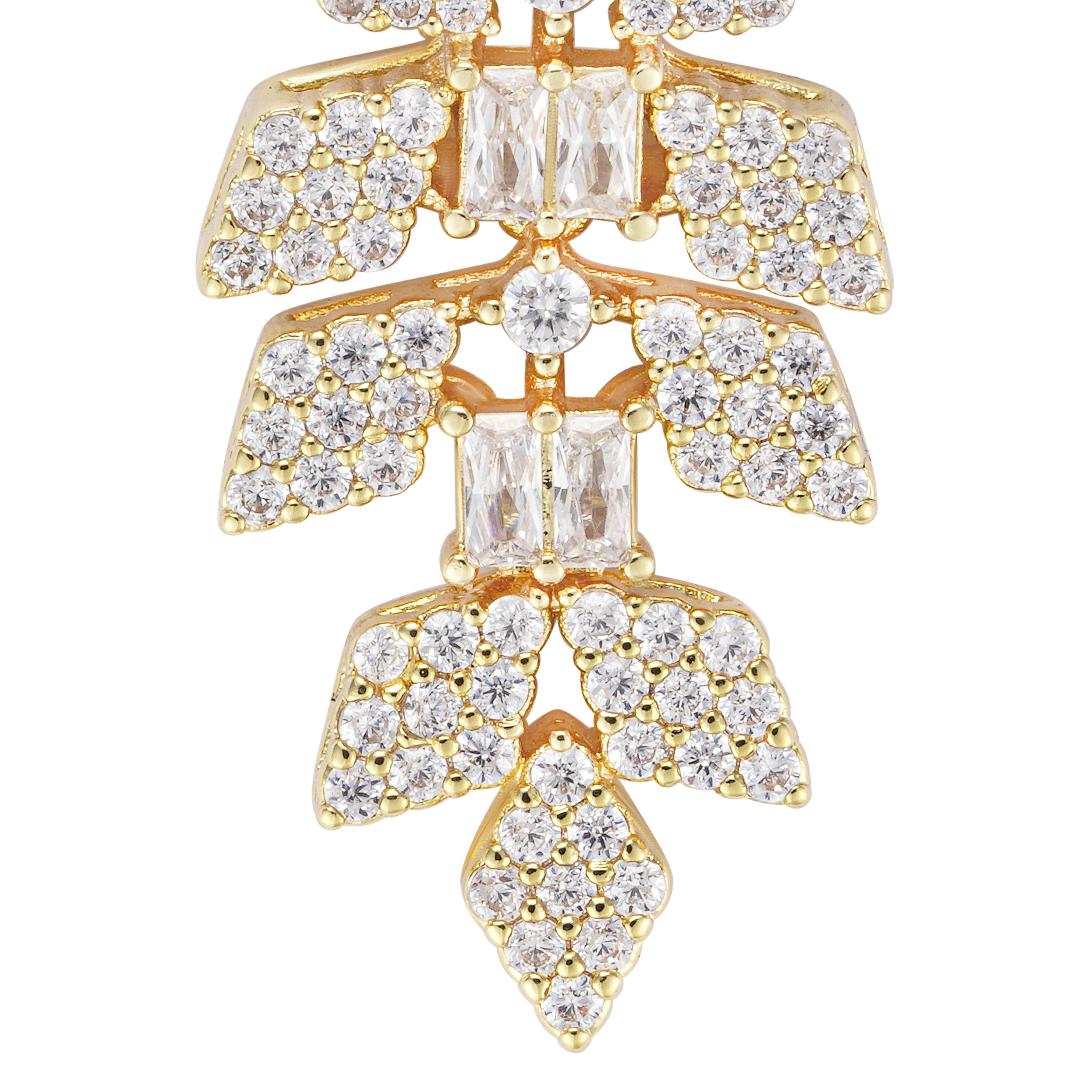 Gold Toned Flower Earrings image 1
