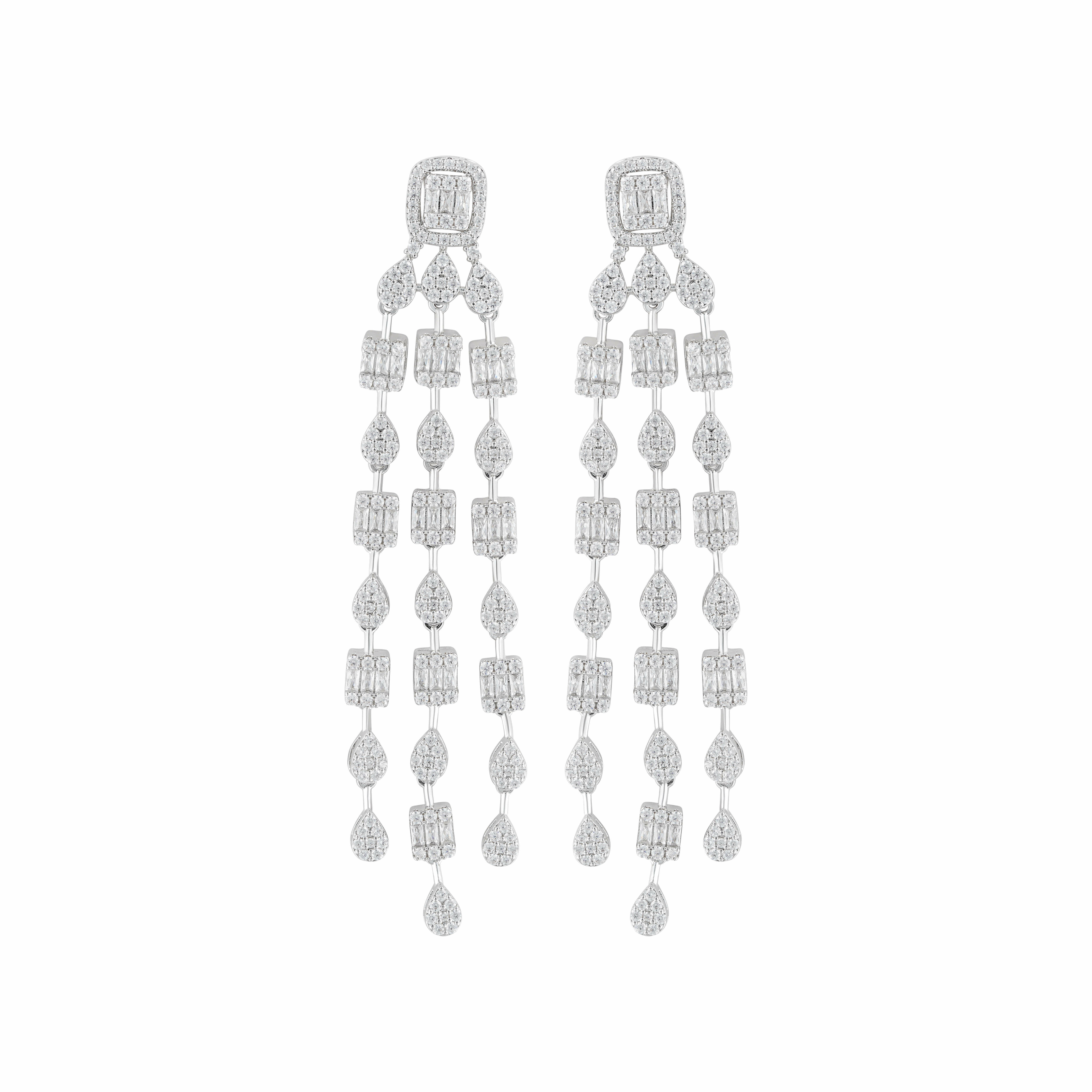 925K Silver Radiant Earrings image 0