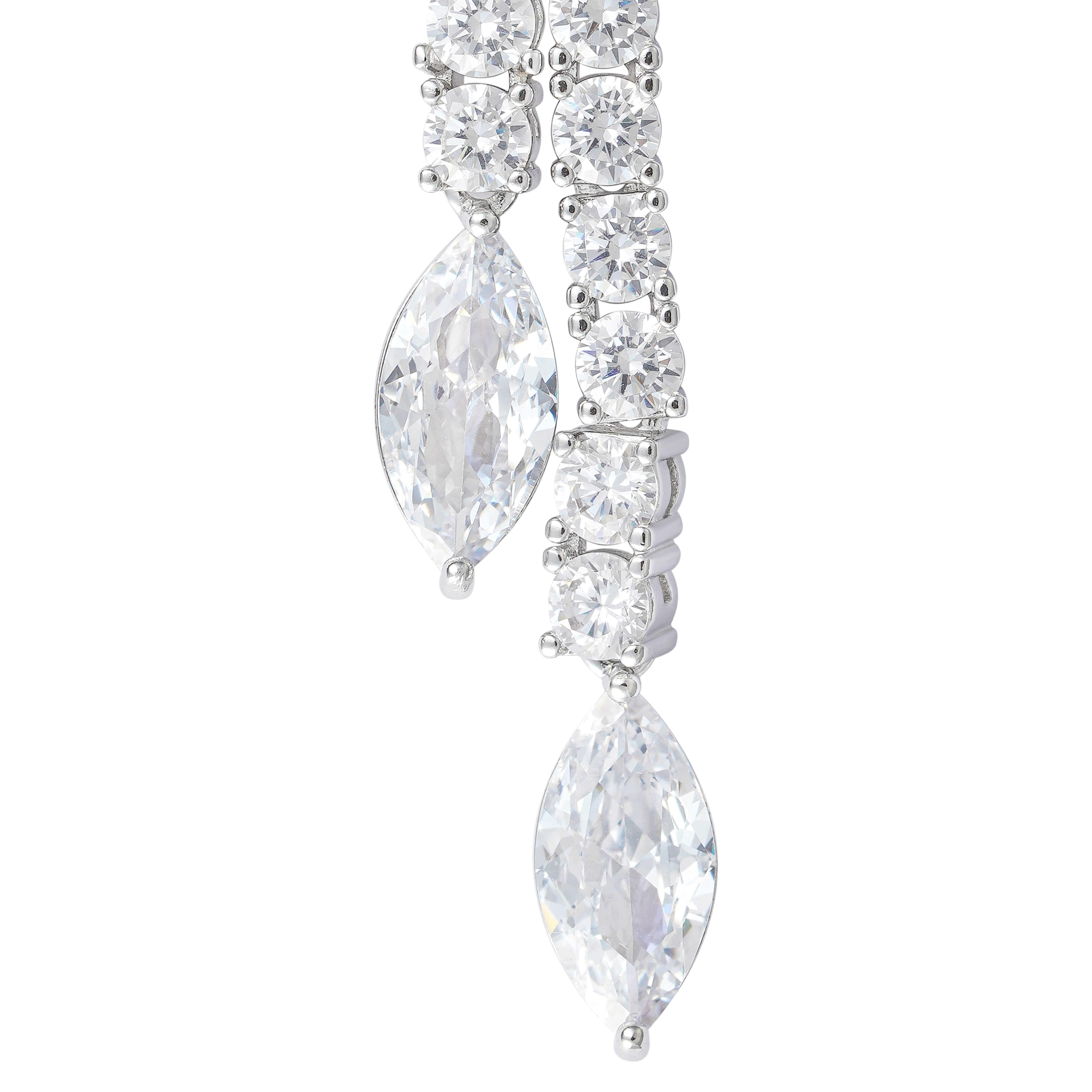 925K Silver Marquise Earrings image 1