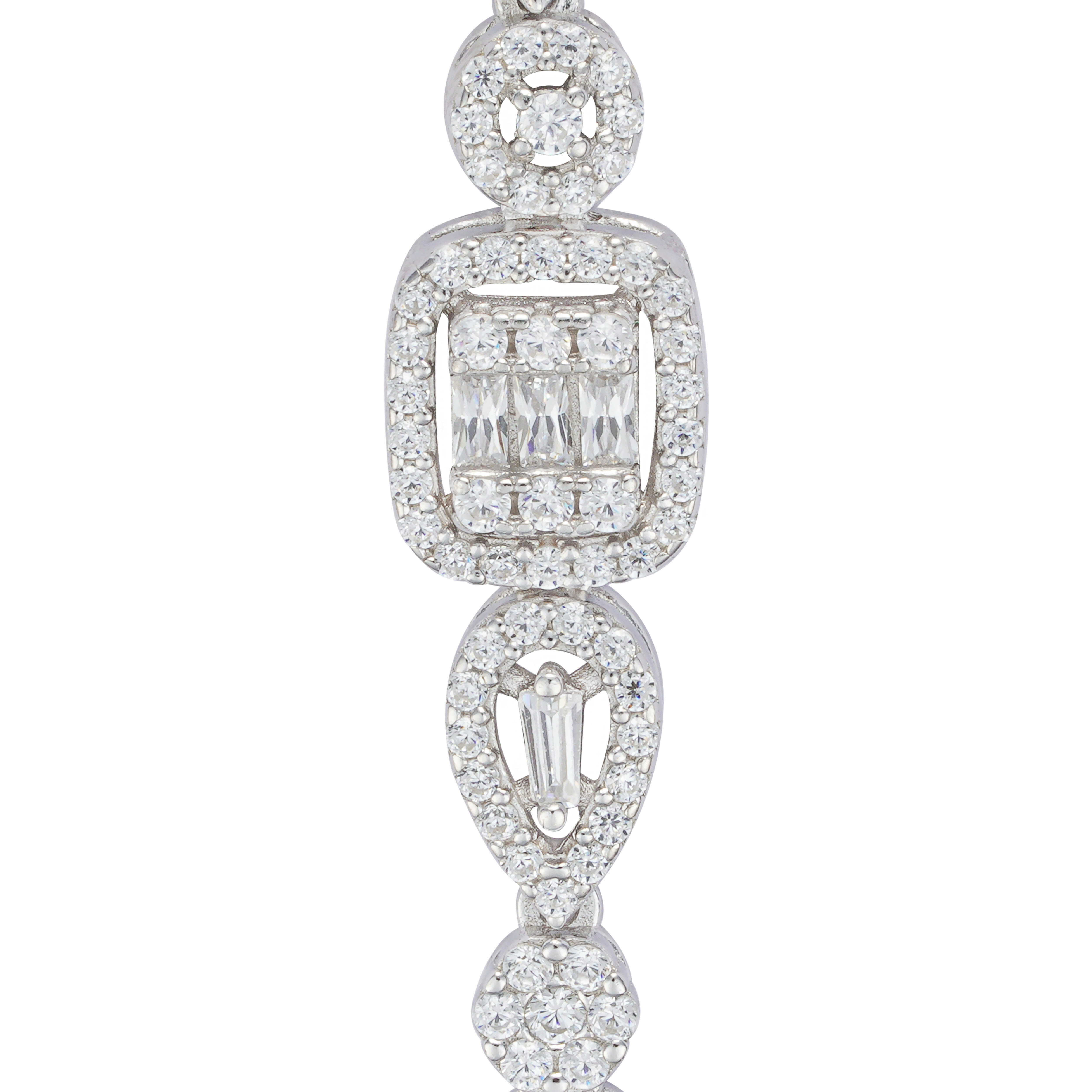 925K Silver Pear Earrings image 1