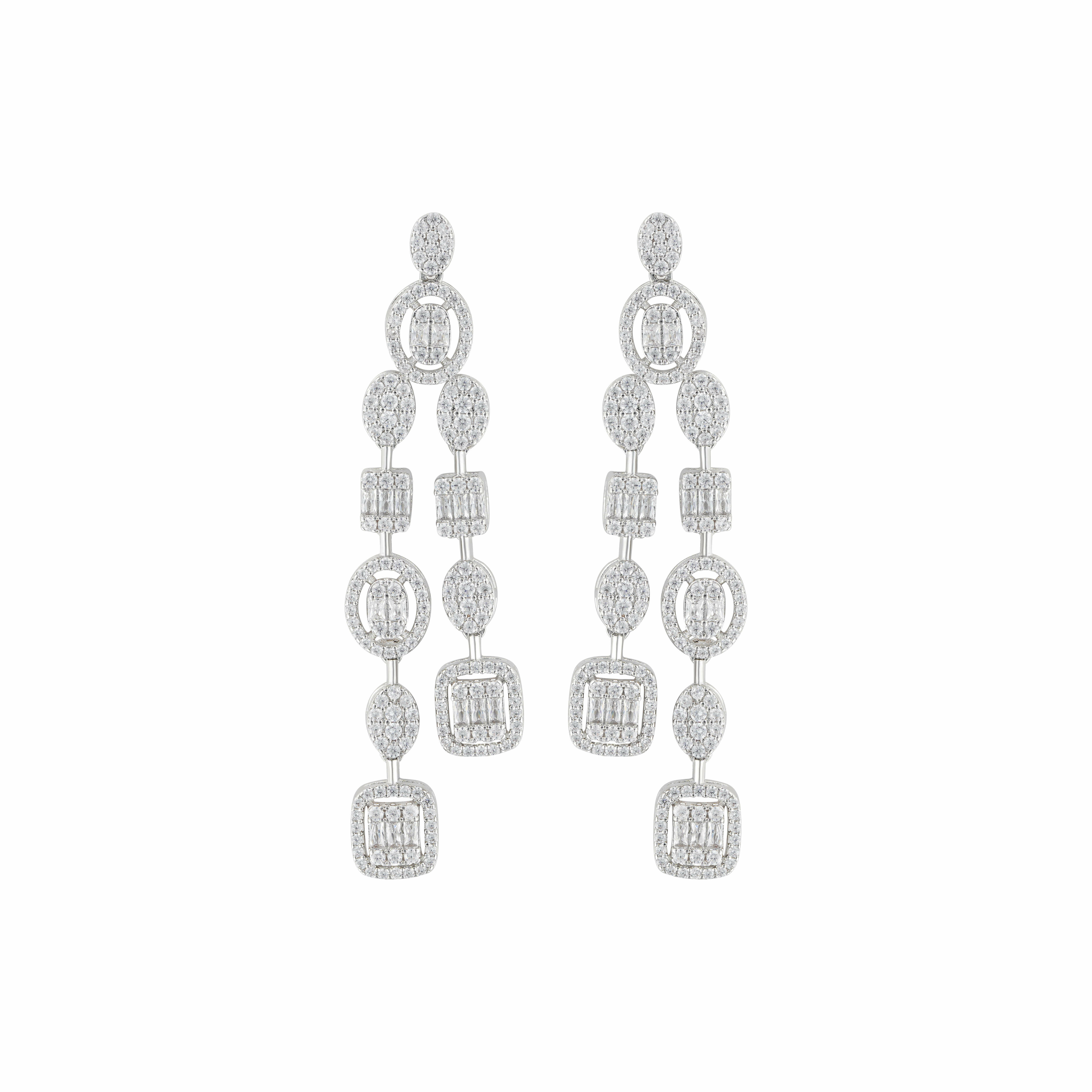 925K Silver Radiant Earrings image 0