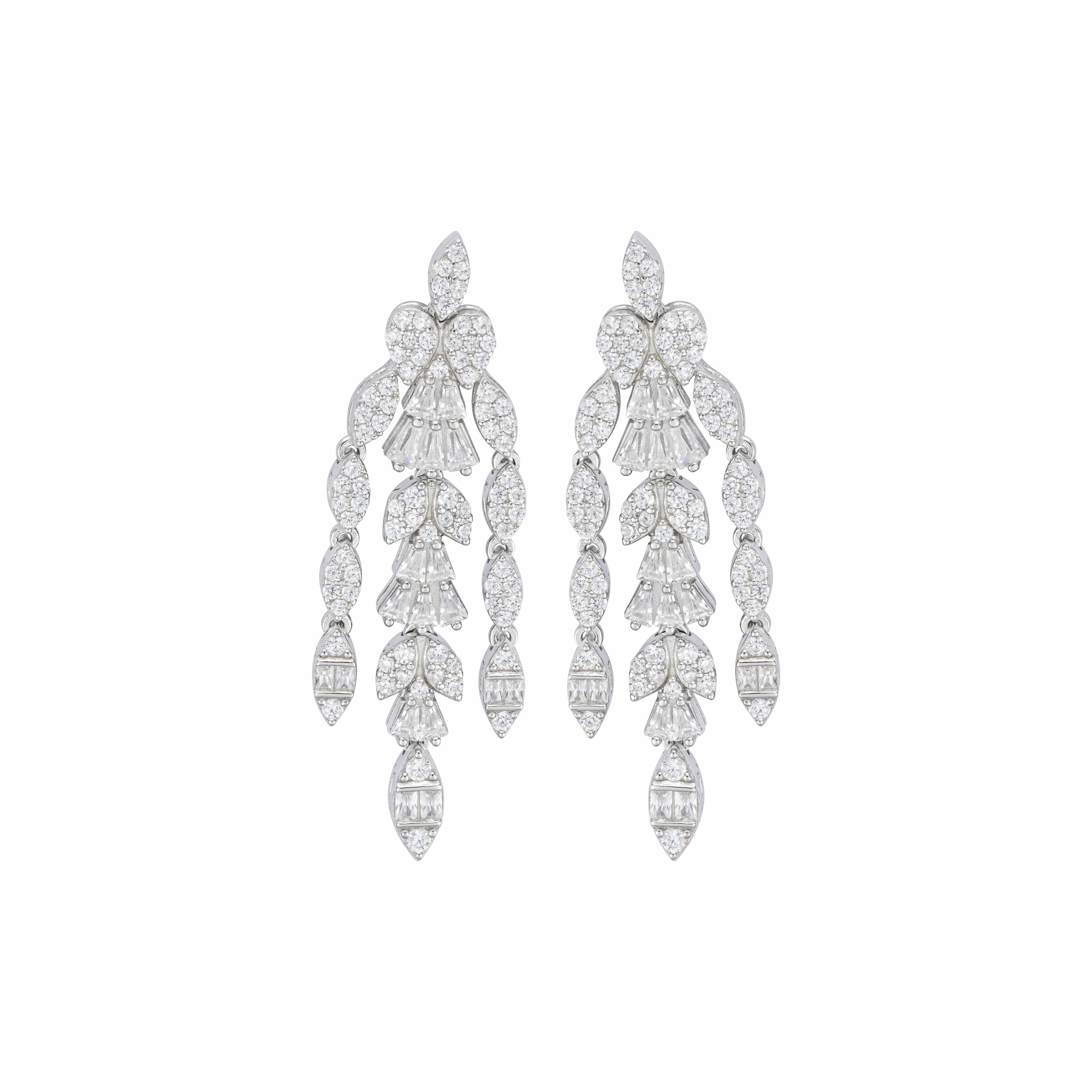 925K Silver Marquise Earrings image 0