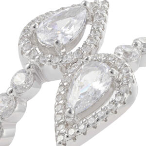 925K Silver Pear Ring image 2