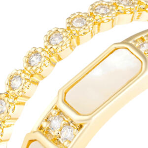 Gold Toned Shell Ring image 2