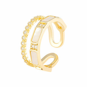 Gold Toned Shell Ring image 1