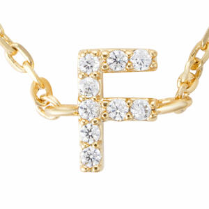 Gold Toned Letters Ring-F image 2