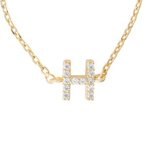 Gold Toned Letters Ring-H image 1