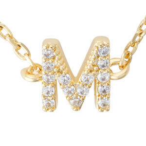 Gold Toned Letters Ring-M image 2