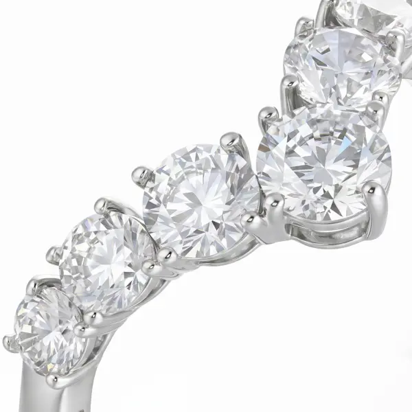 Silver Wave Zircon Ring image 1