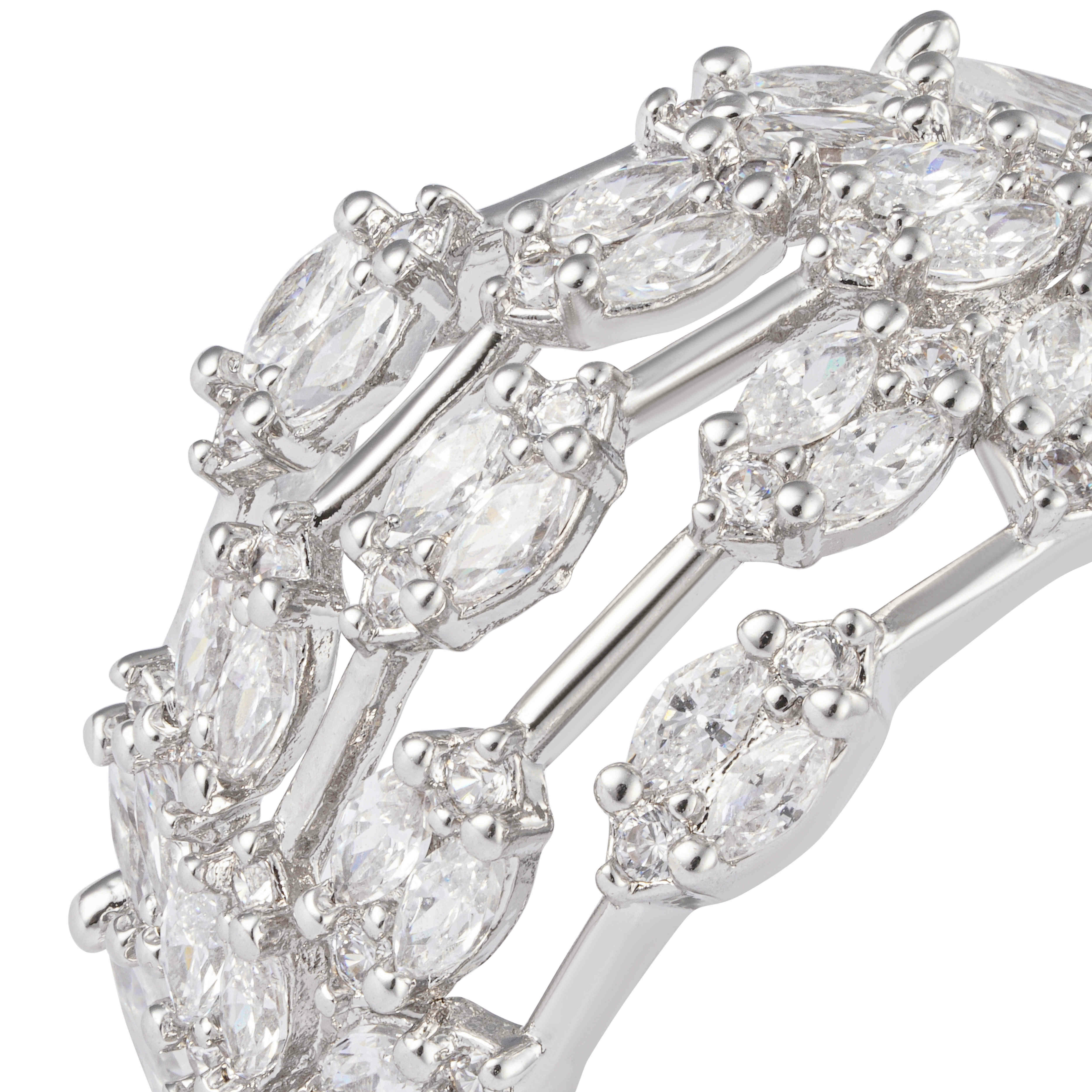 Silver Toned Marquise Ring image 1