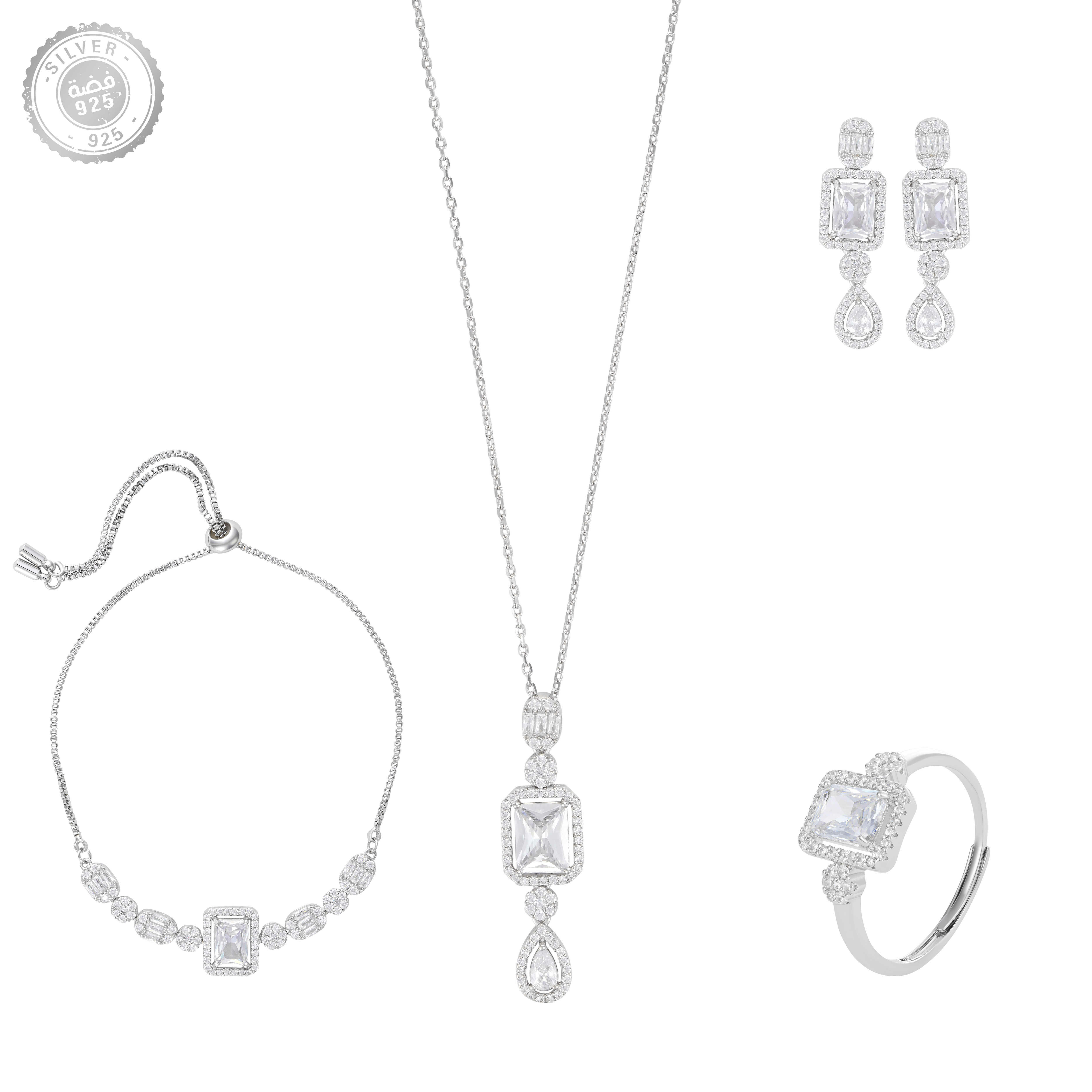 طقم فضة قلادة سلسلة image 0