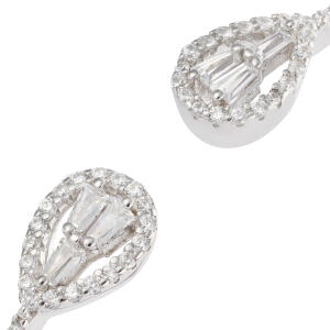 925K Silver Pear Bangle  image 1