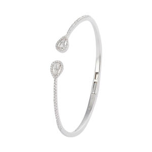 925K Silver Pear Bangle  image 0