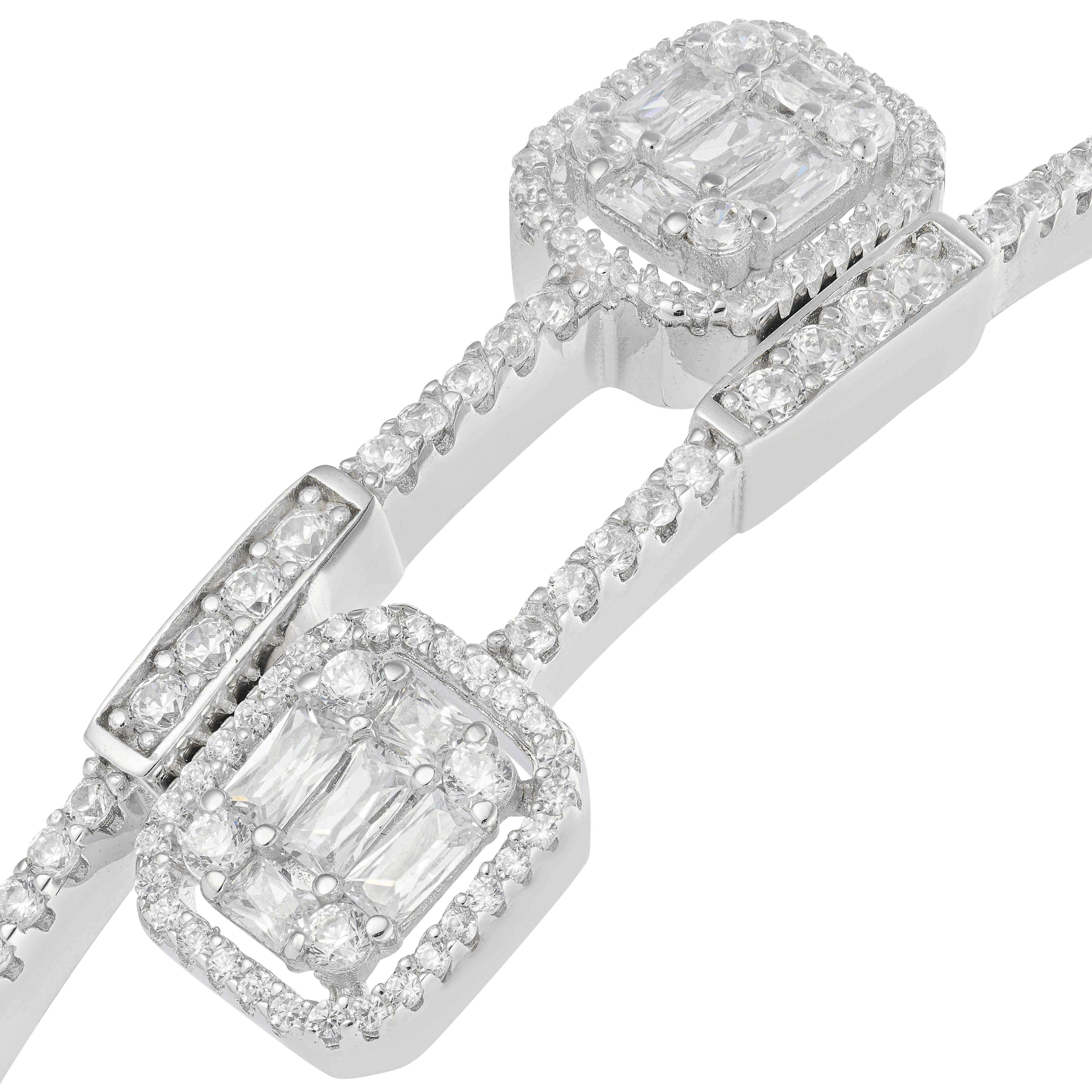 925K Silver Emerald Bangle  image 1