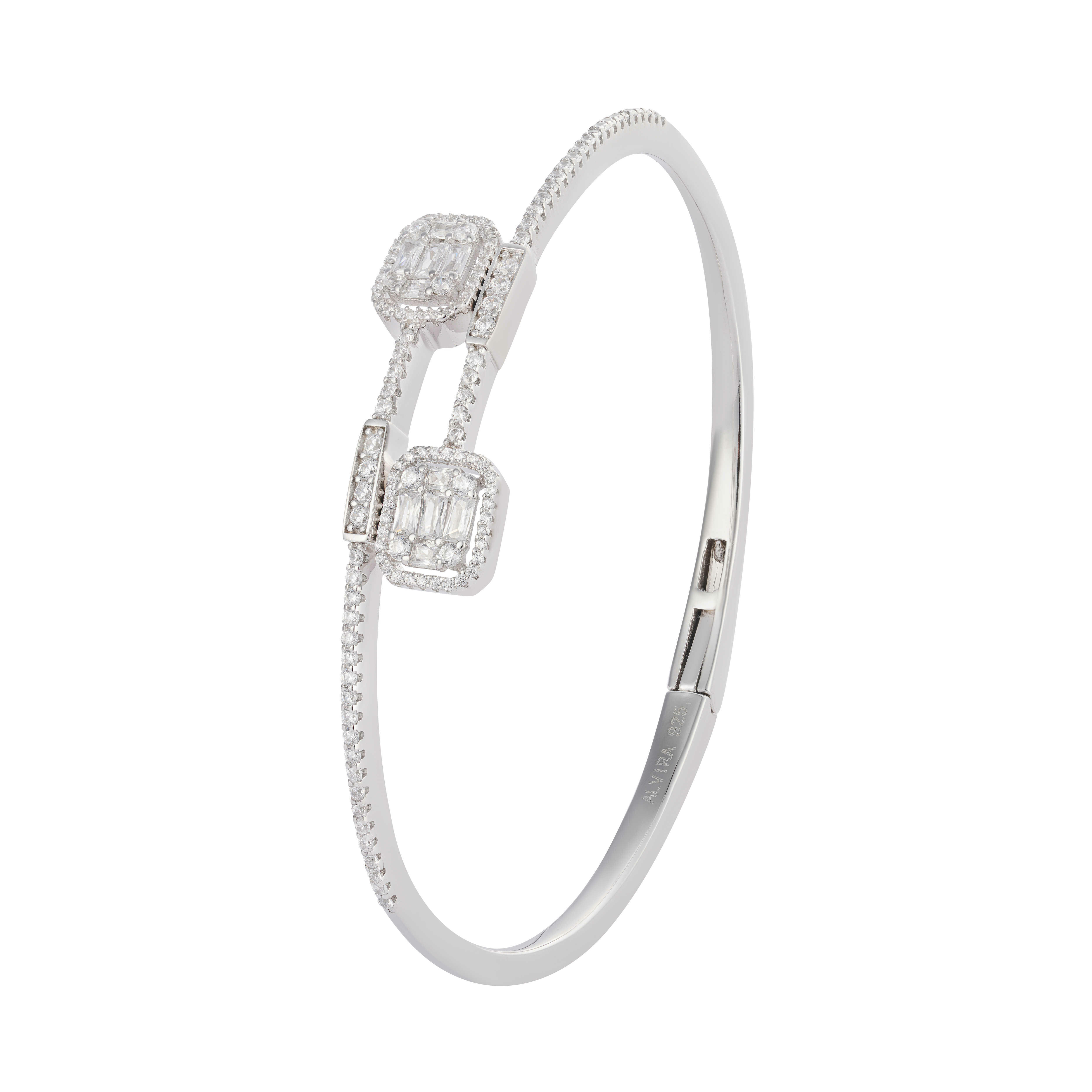 925K Silver Emerald Bangle  image 0